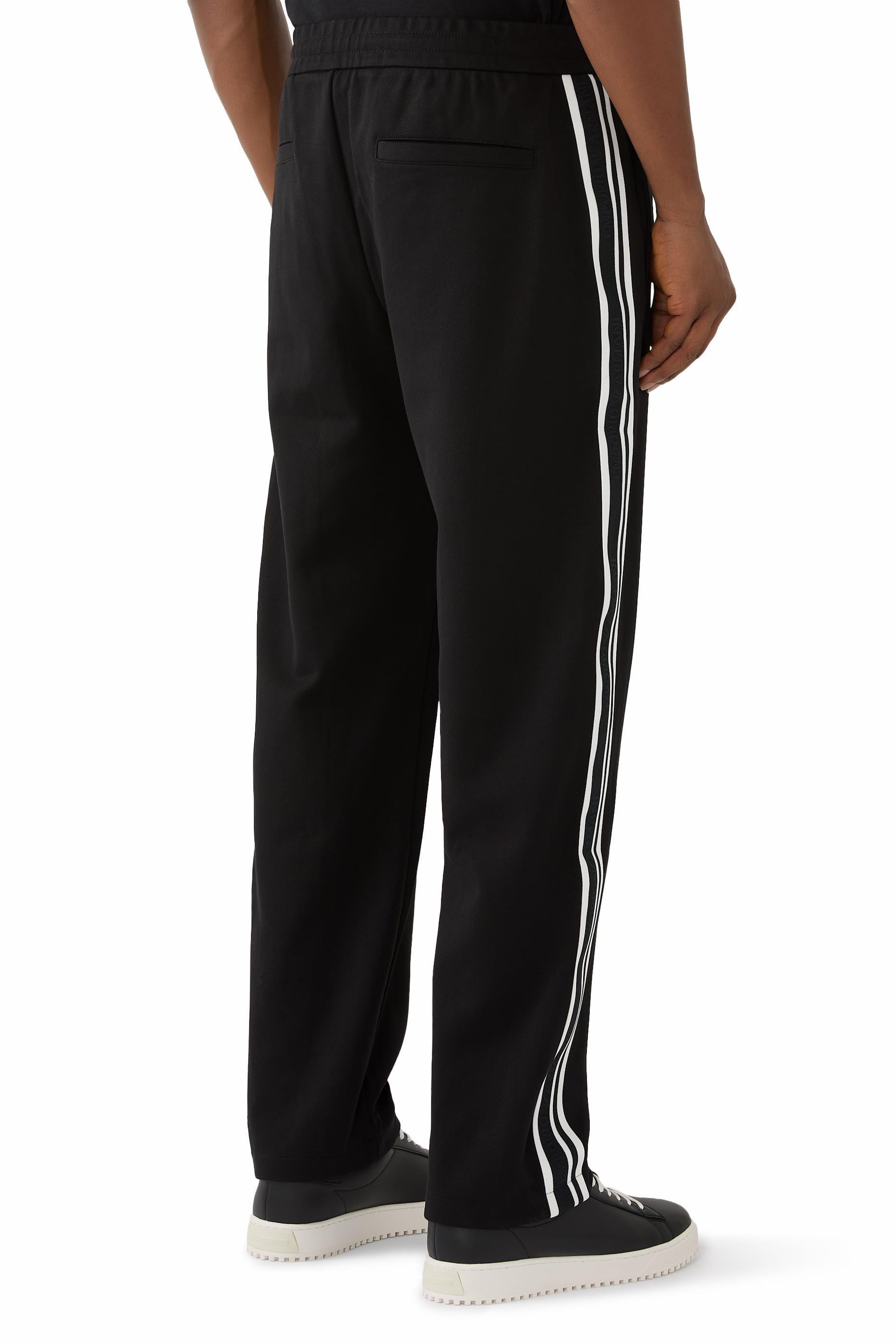 Double-Jersey Joggers with Logo Tape