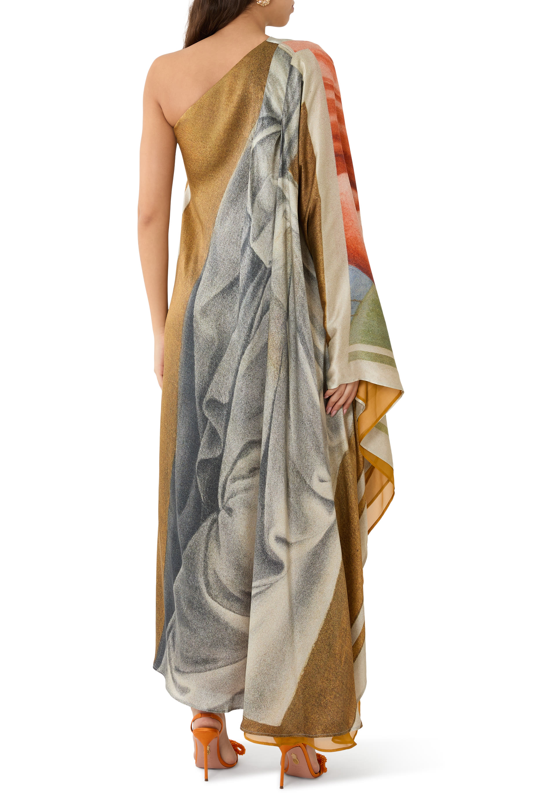  Minerva One-Sleeved Floor-Length Top