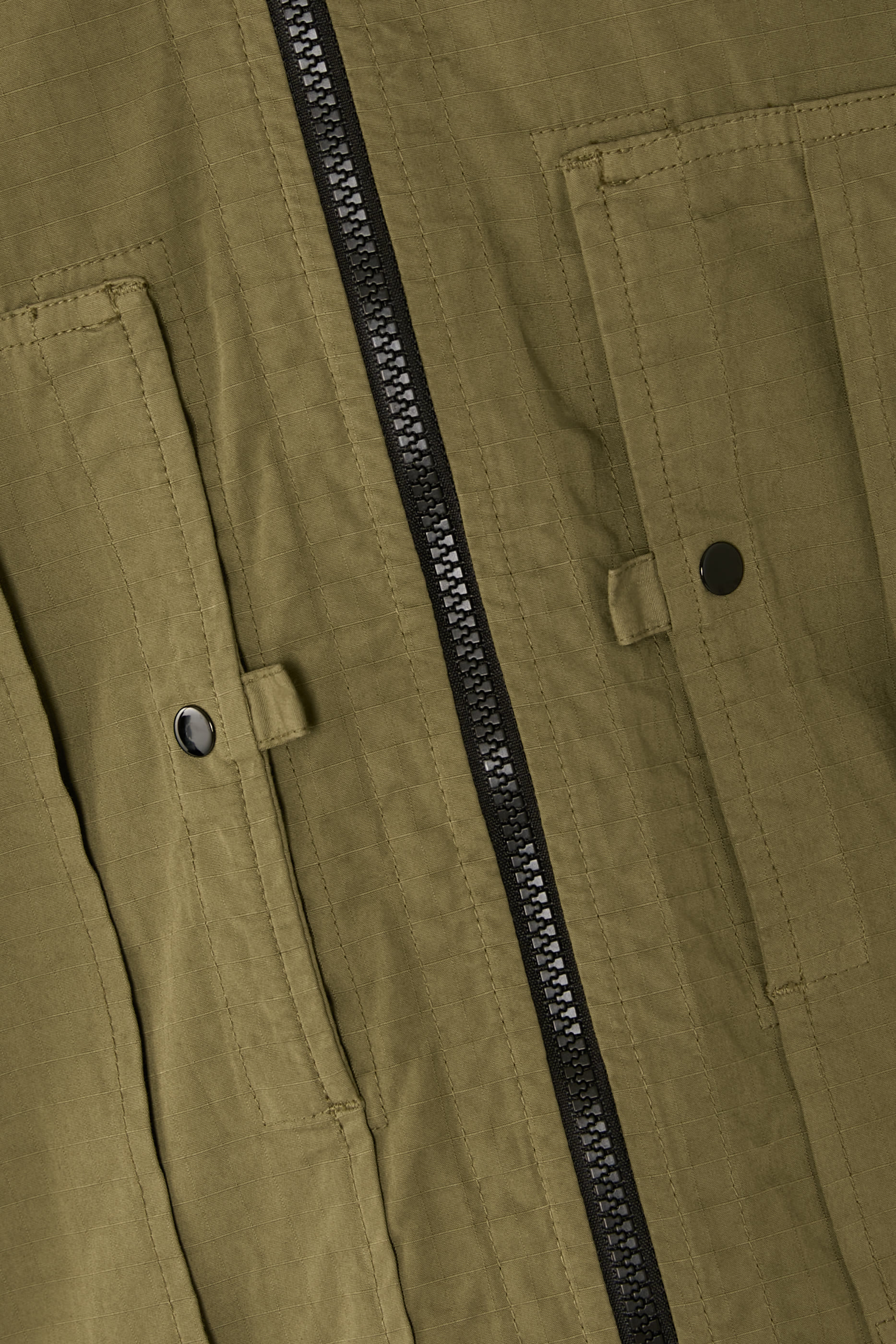 Zip-Up Pocket Overshirt