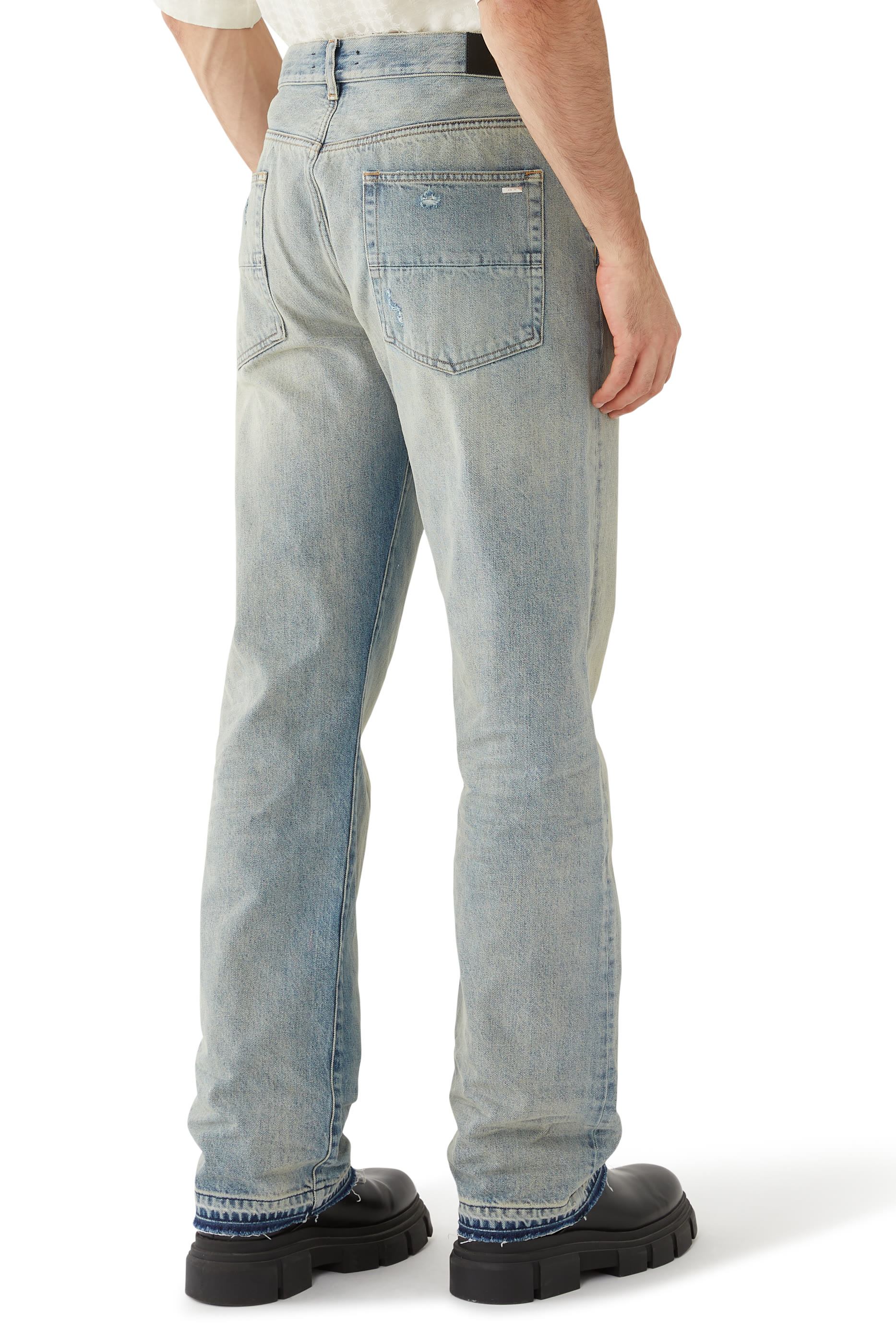Release Hem Straight Jeans
