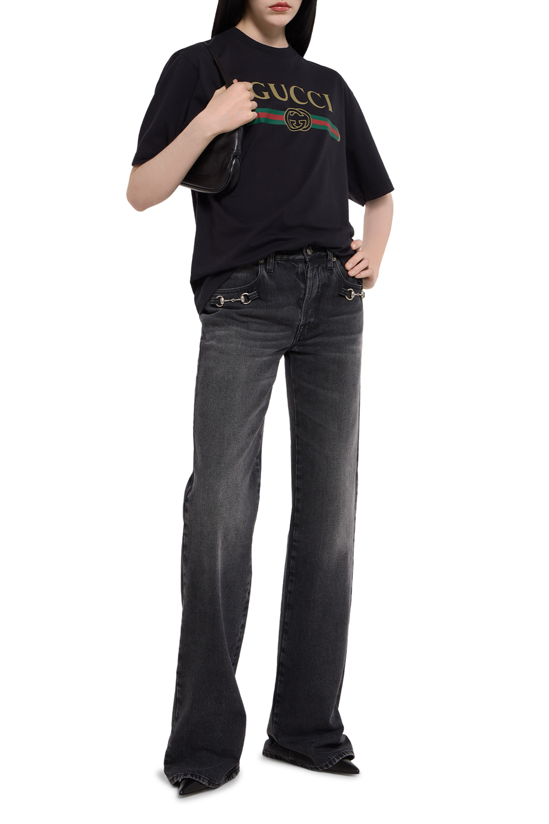  Logo Cotton Jersey & Silk T-Shirt