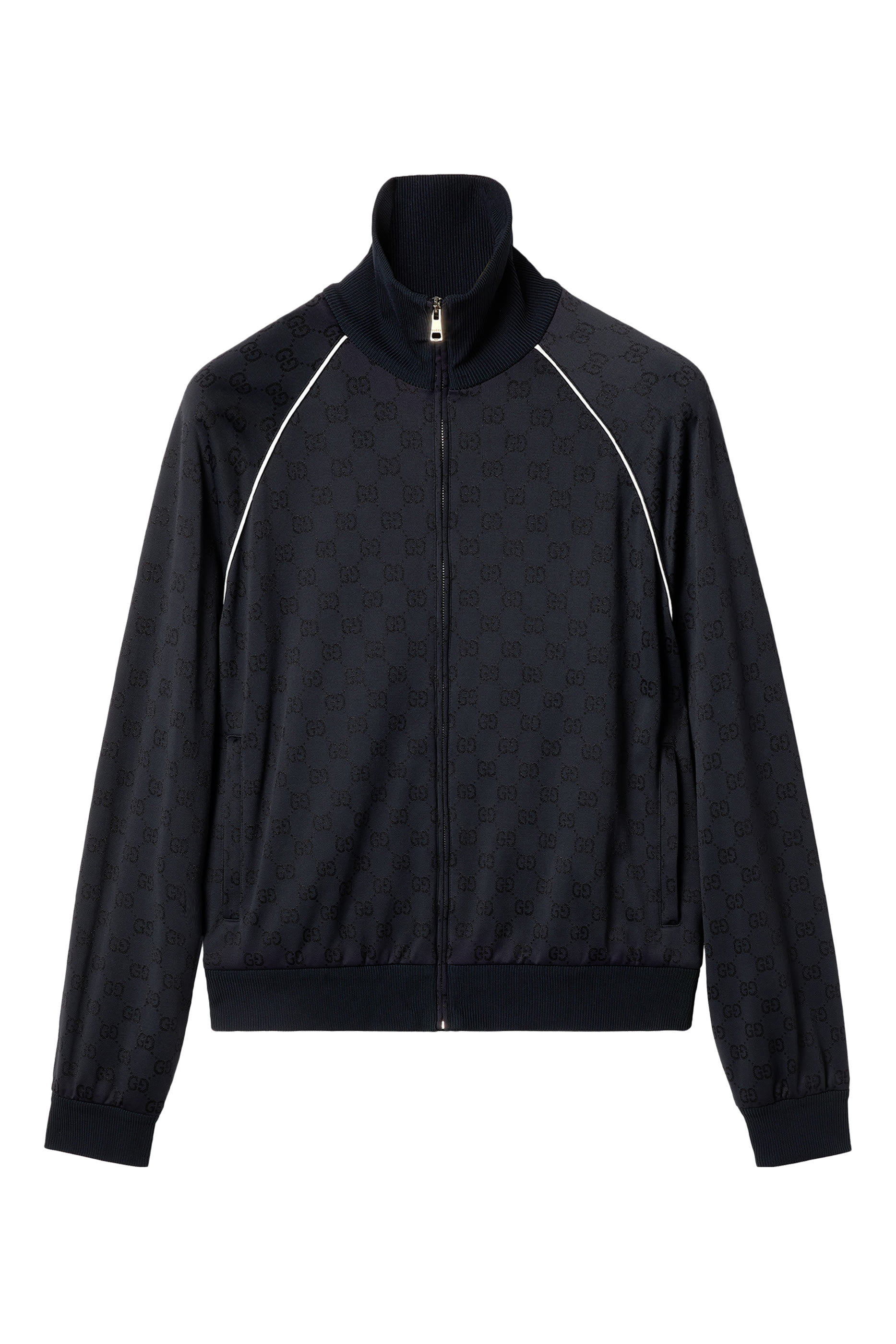 GG Nylon and Jersey Zip Jacket