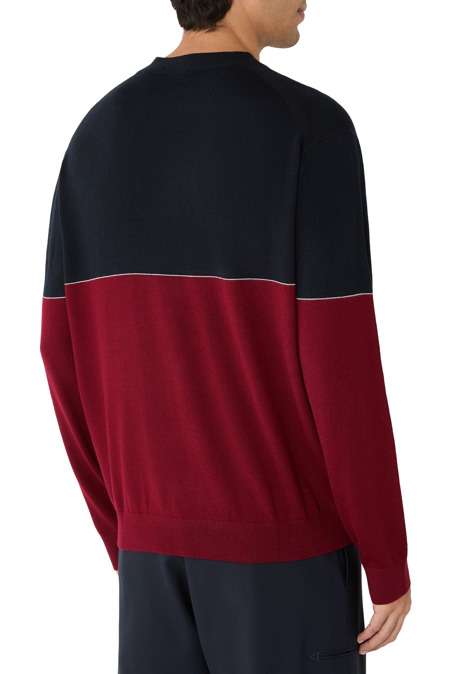 Round Neck Color Block Sweater