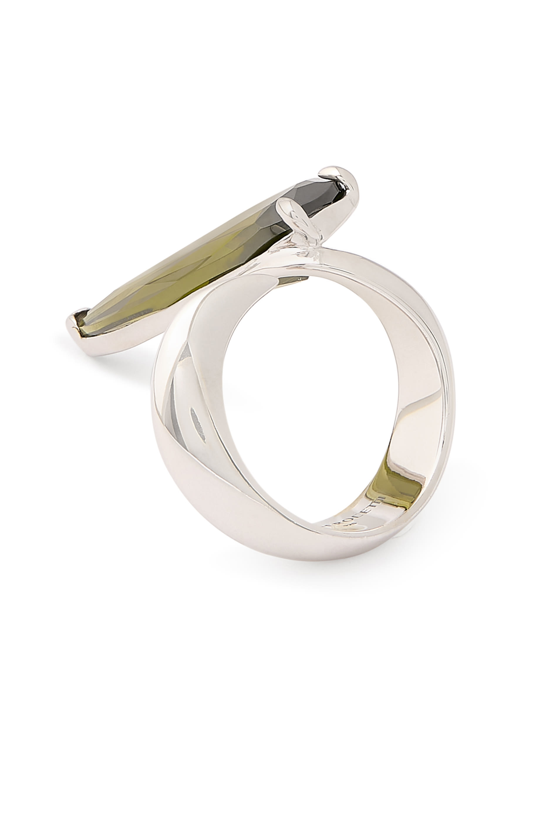 Crystal Sharp Alien Ring, 925 Sterling Silver & Crystal