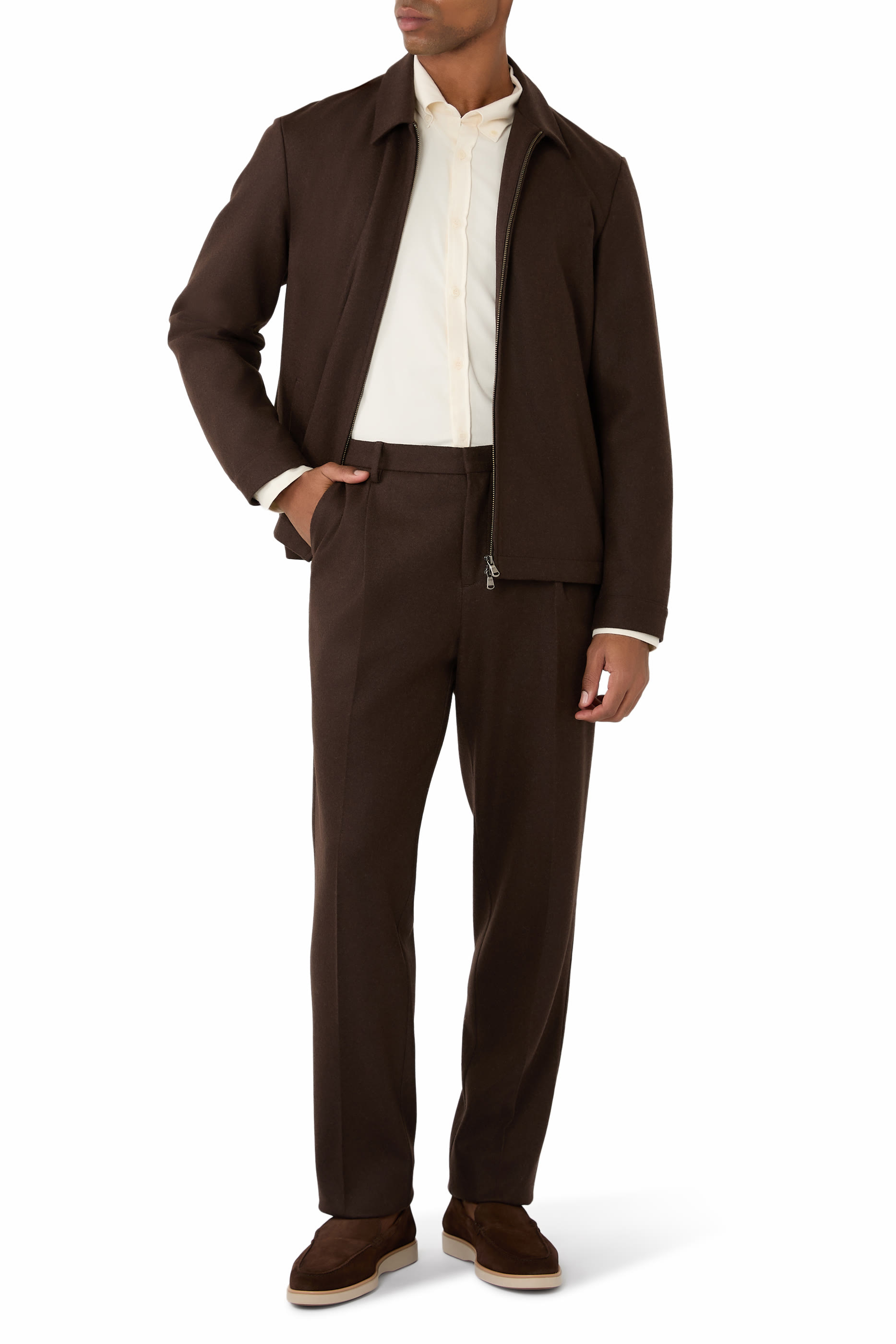 Boiled Wool Trousers