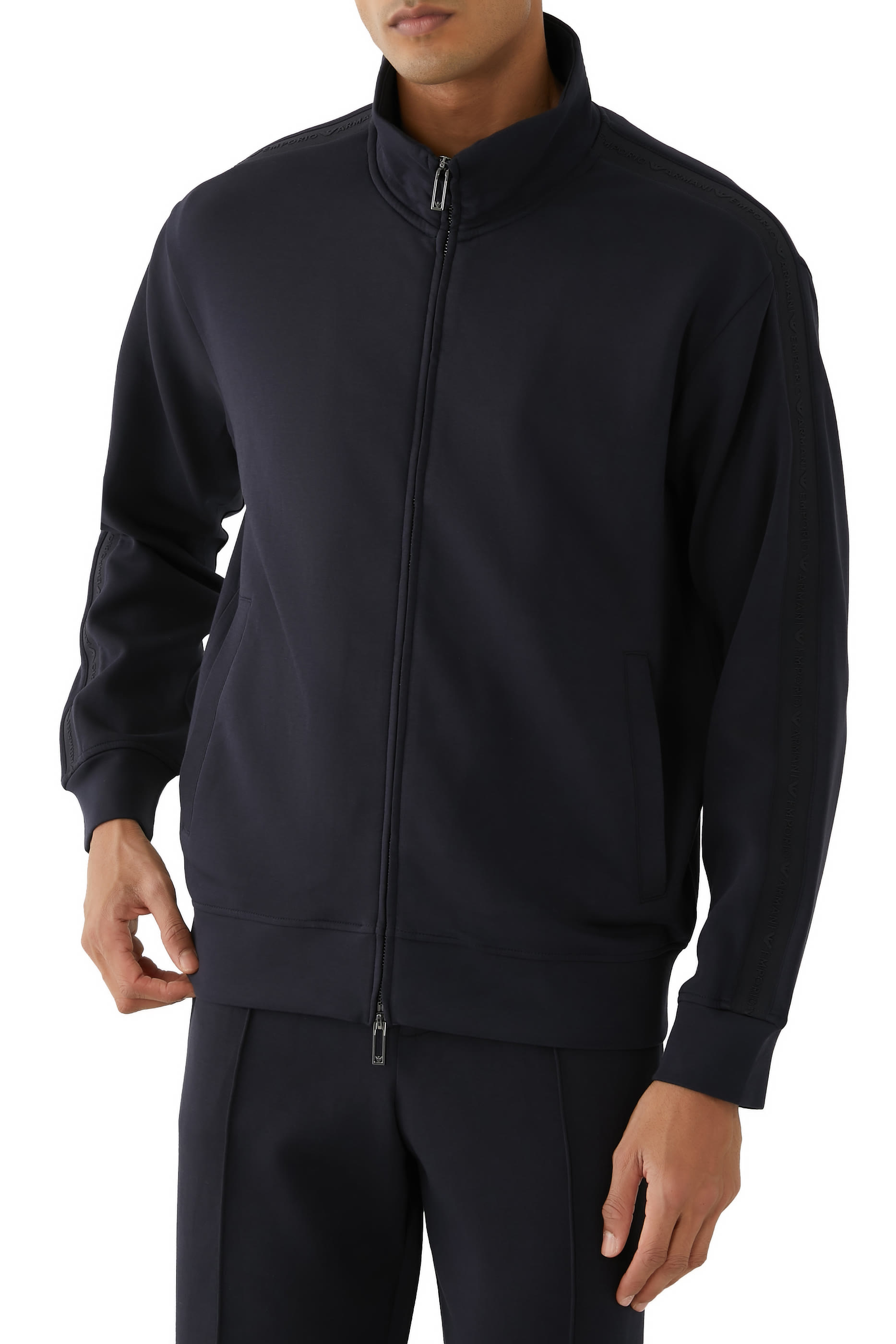 Jersey Zip-Up Sweatshirt