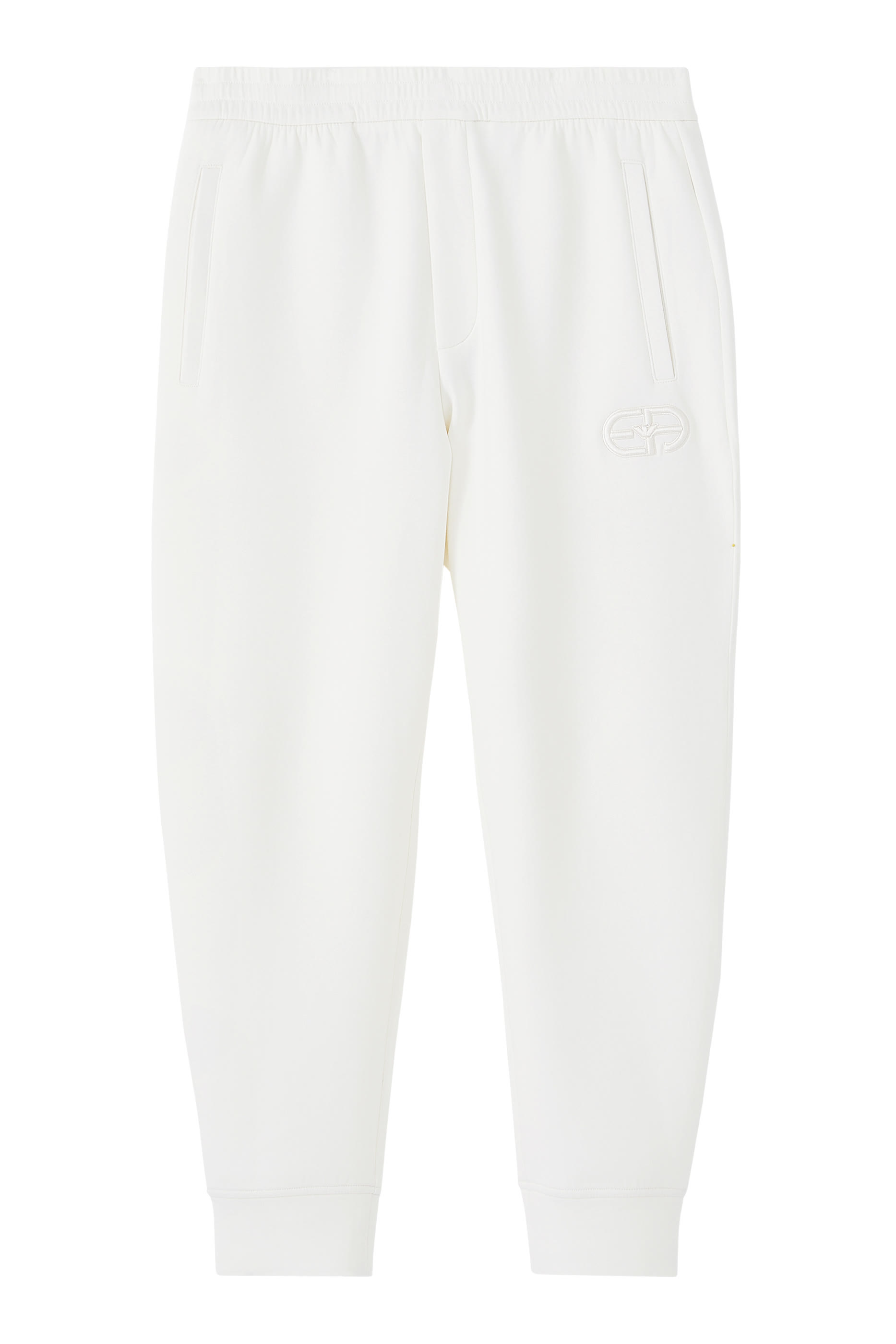 Embossed Embroidered EA Logo Double-Jersey Joggers