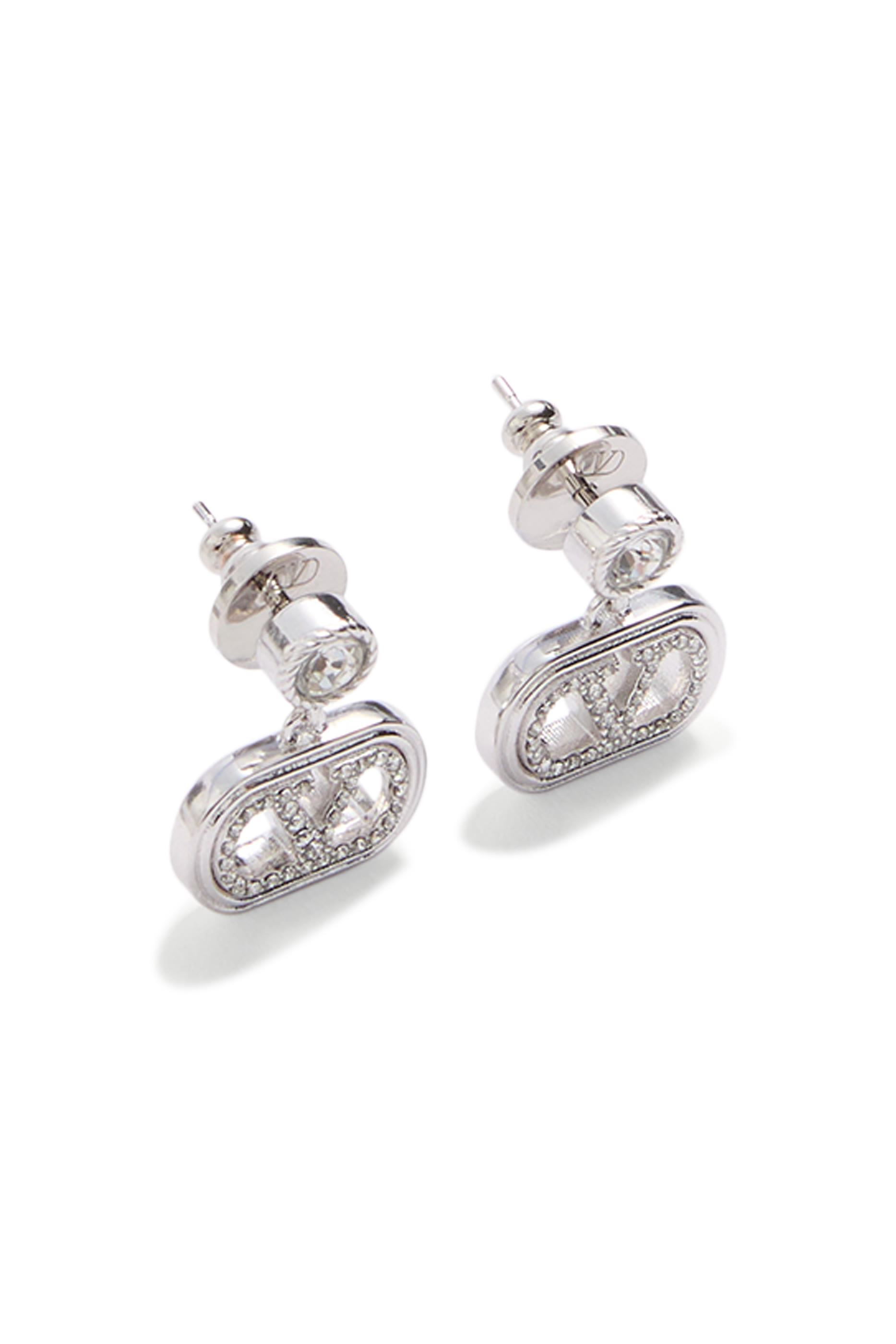 Ovalette Earrings, Metal & Swarovski&reg; Crystals