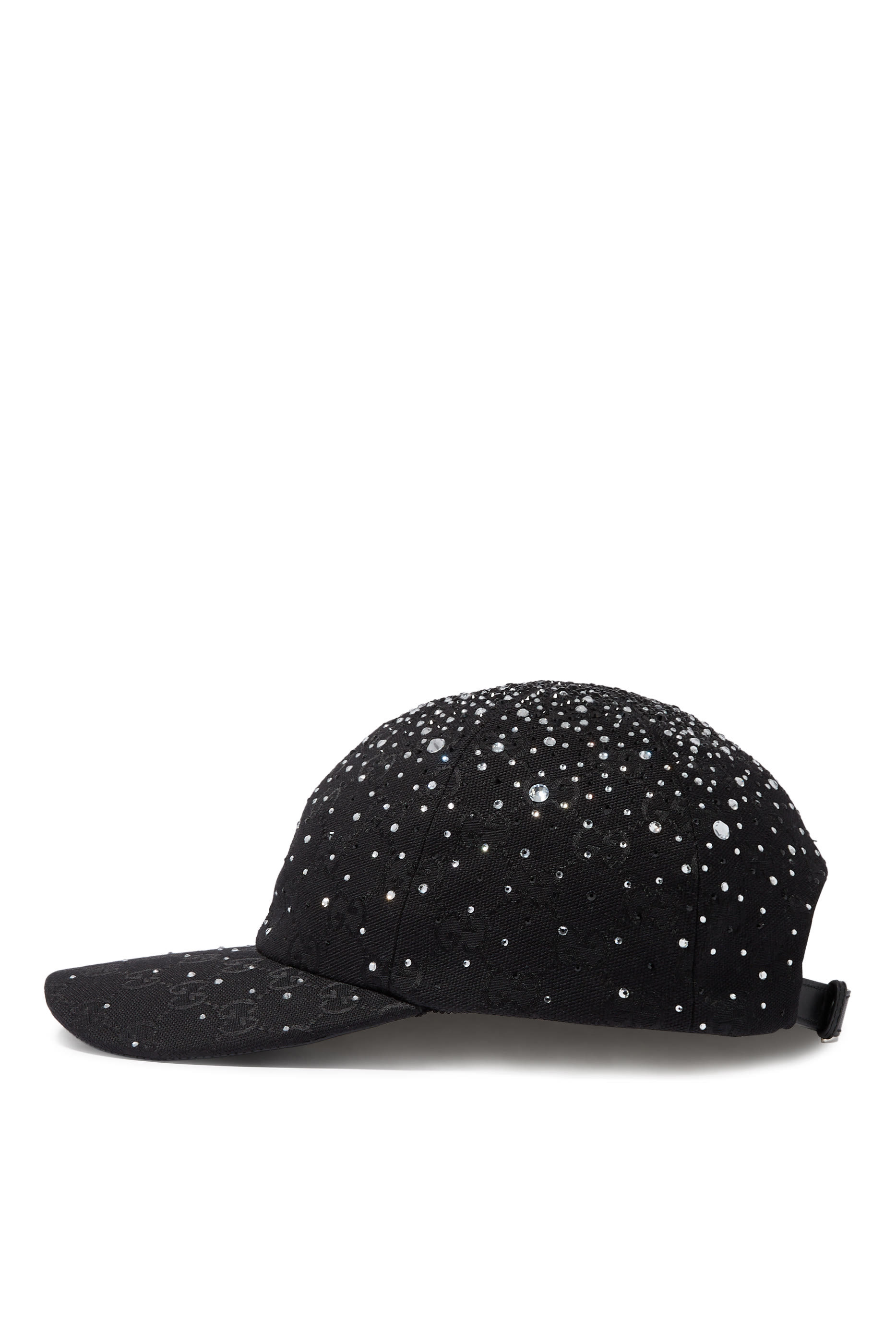 GG Canvas Baseball Hat with Crystals
