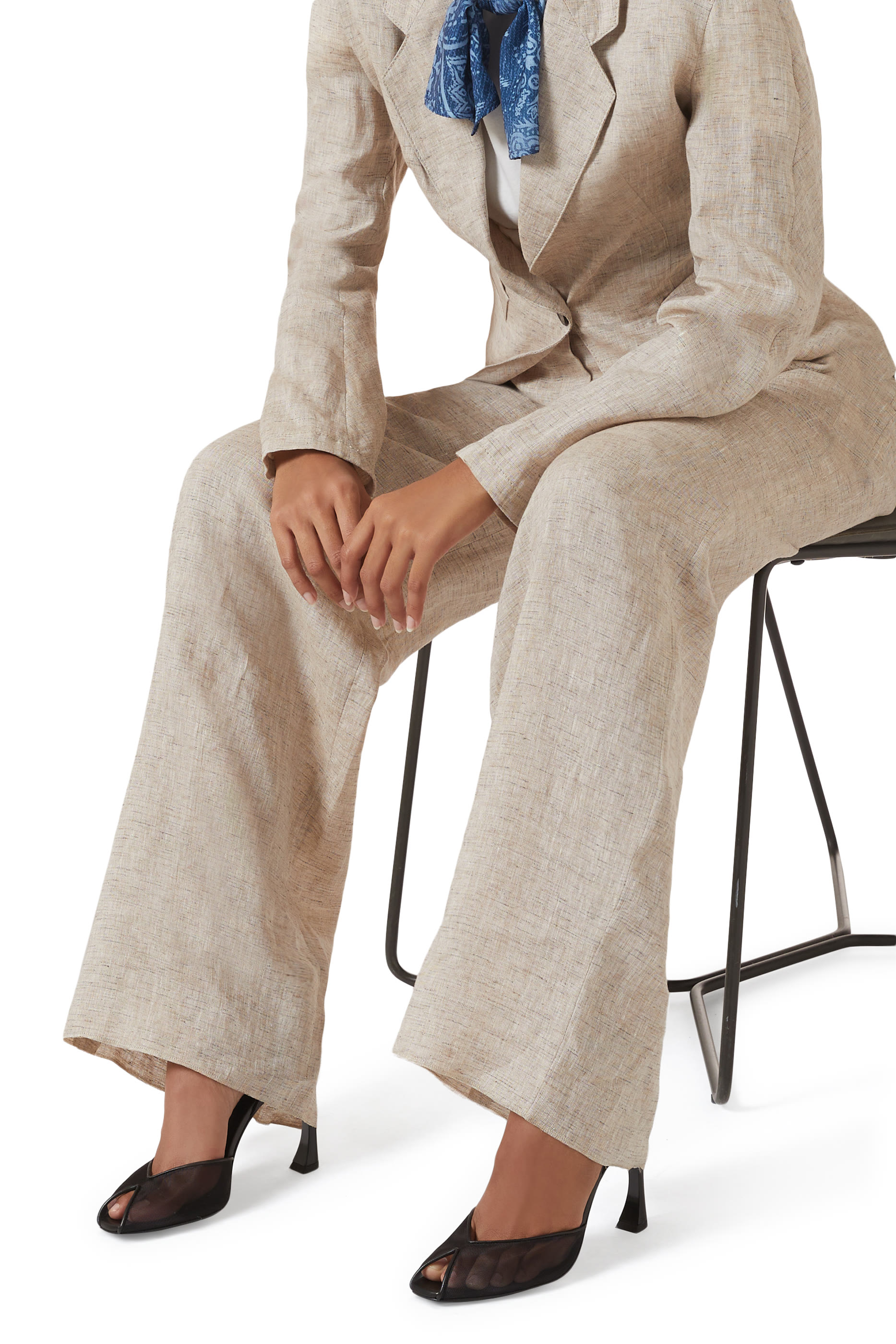 Open-Toe Mesh Sandals