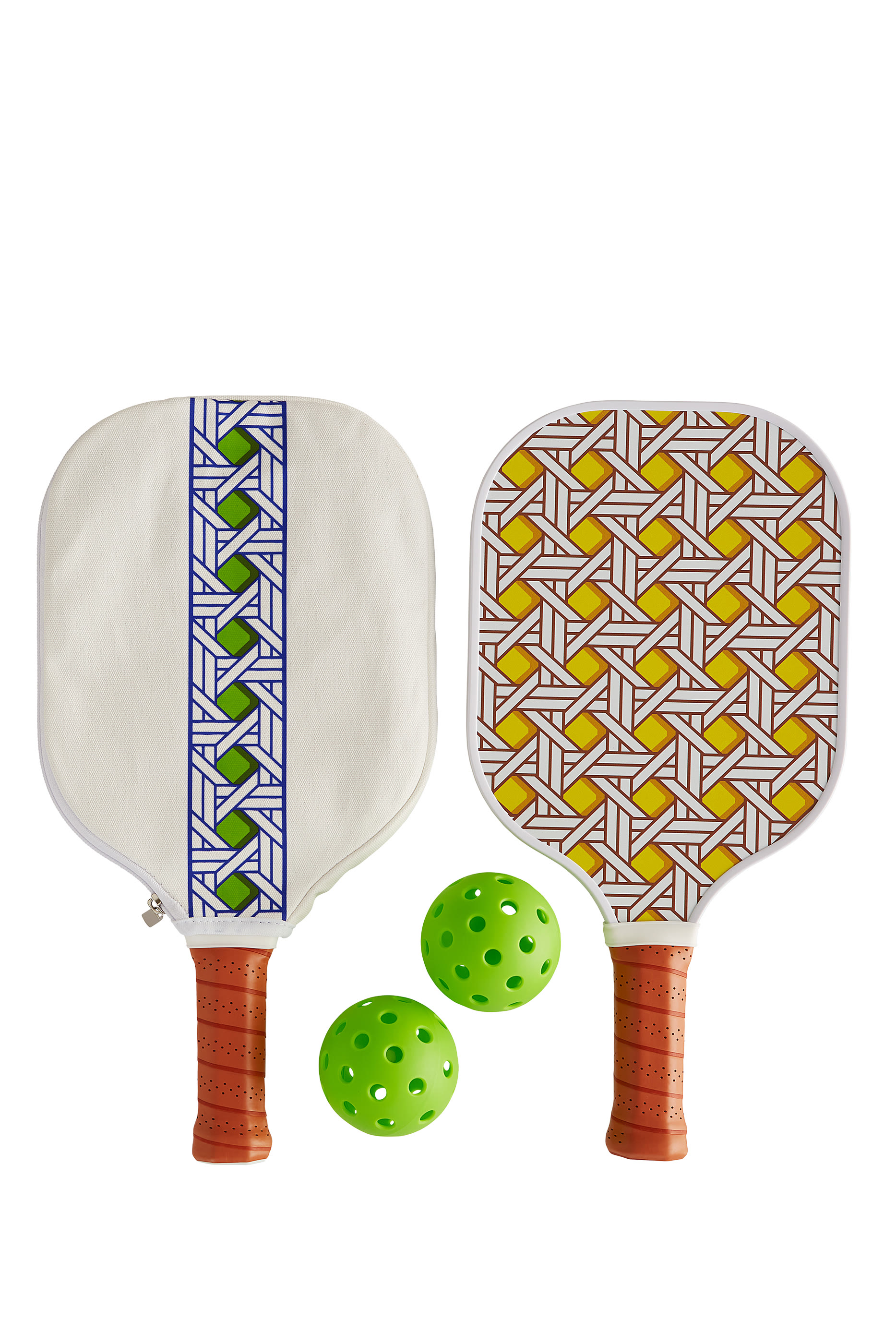 Basketweave Pickleball Set