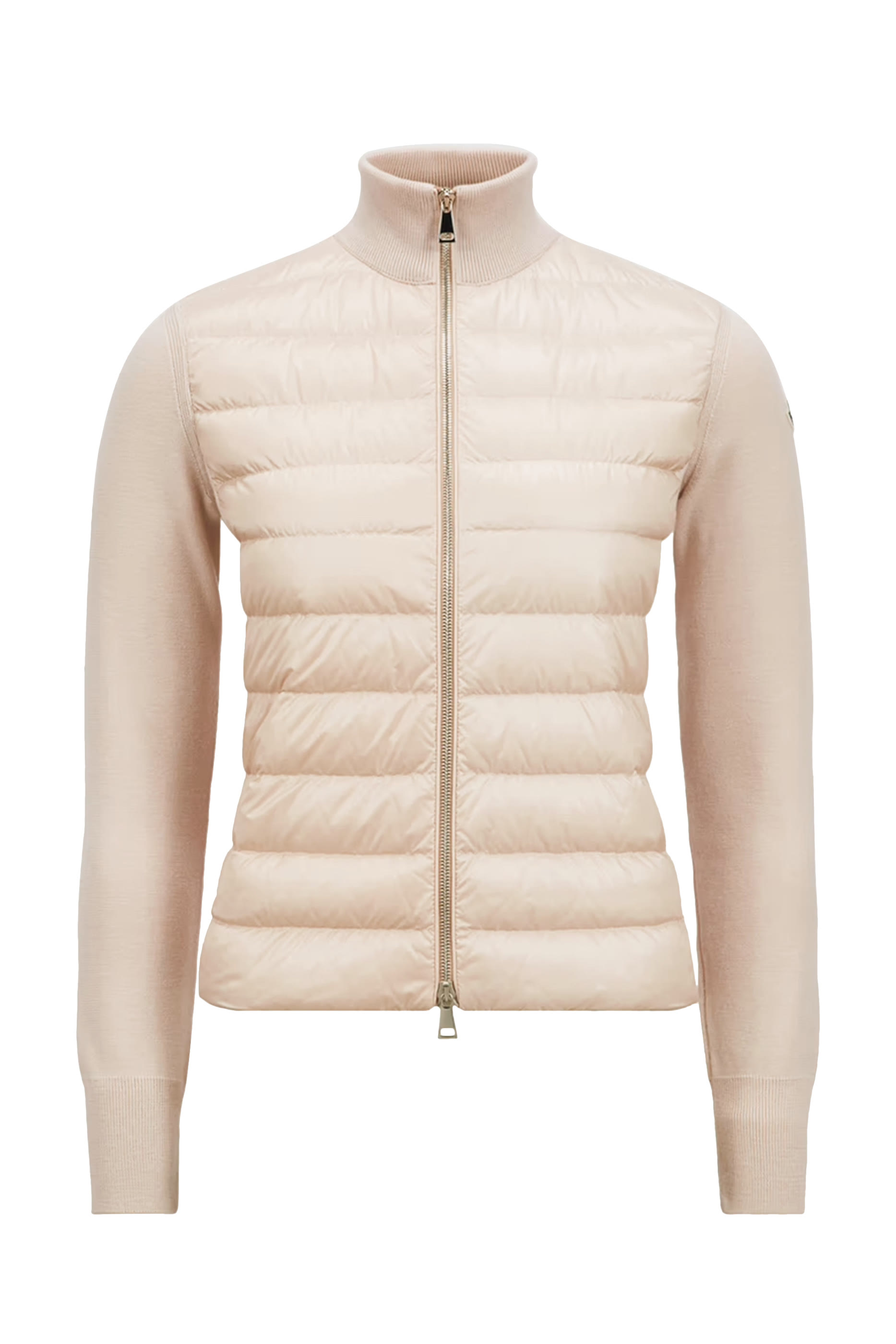 Padded Cotton Zip-Up Cardigan