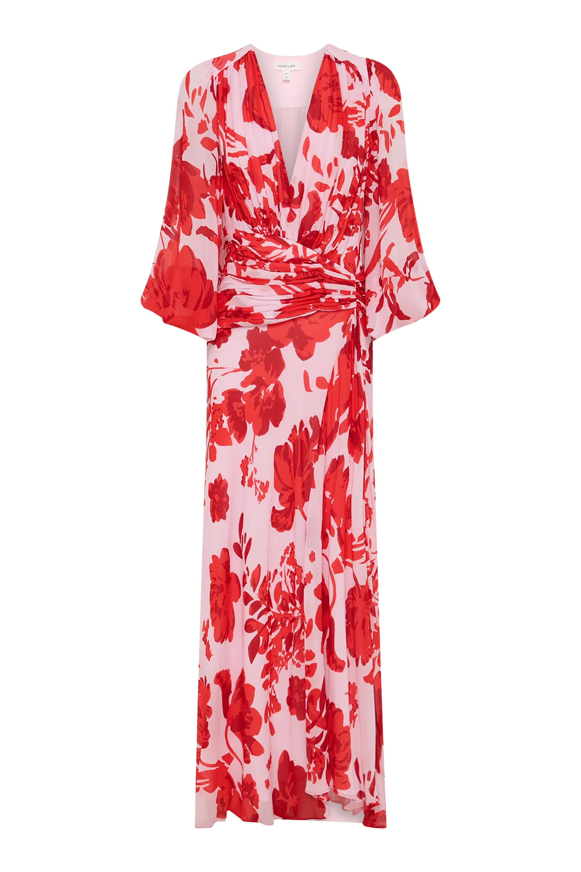 Aleyna Long Sleeve Ruched Maxi Dress