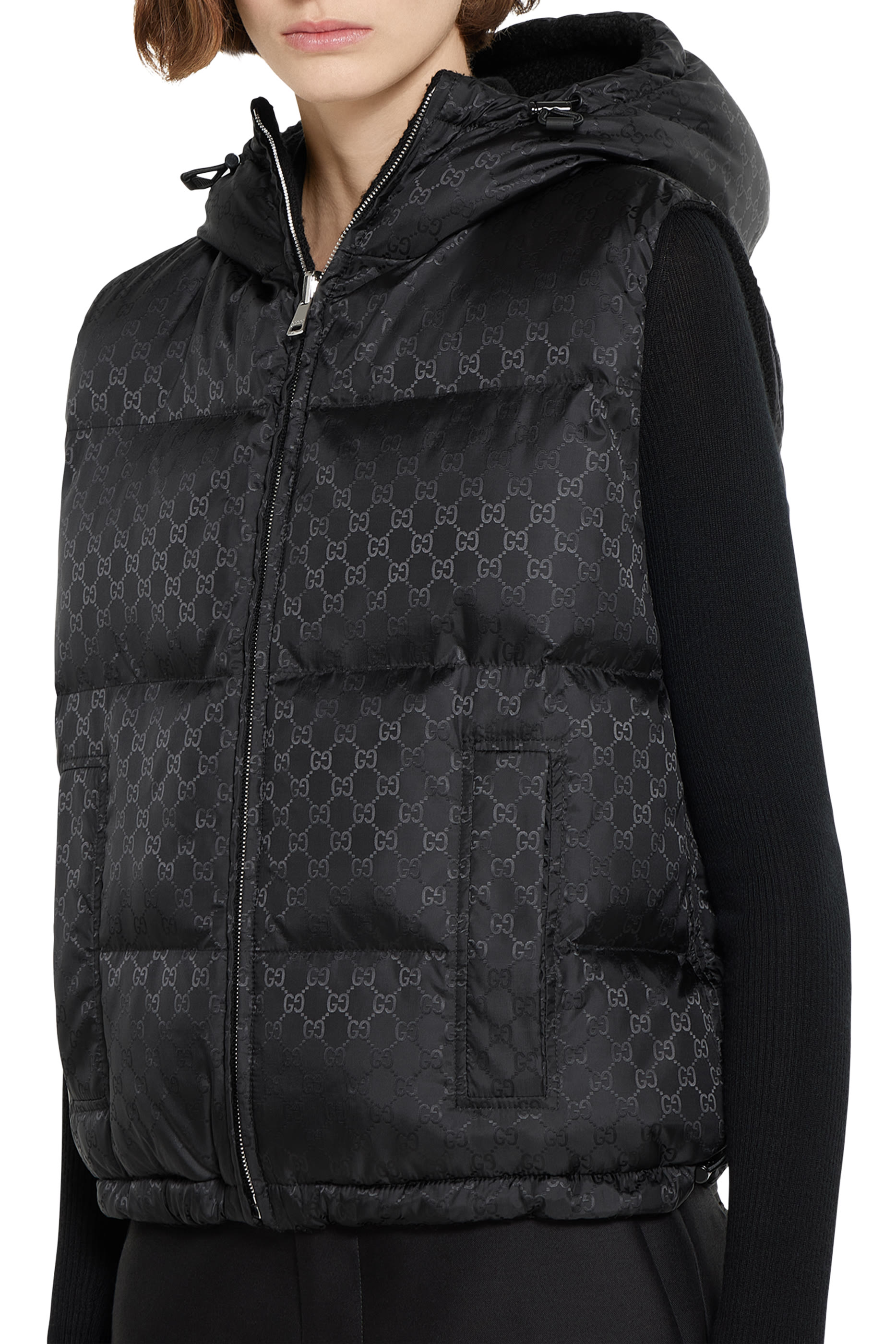  Reversible Wool Boucl&eacute; Gilet