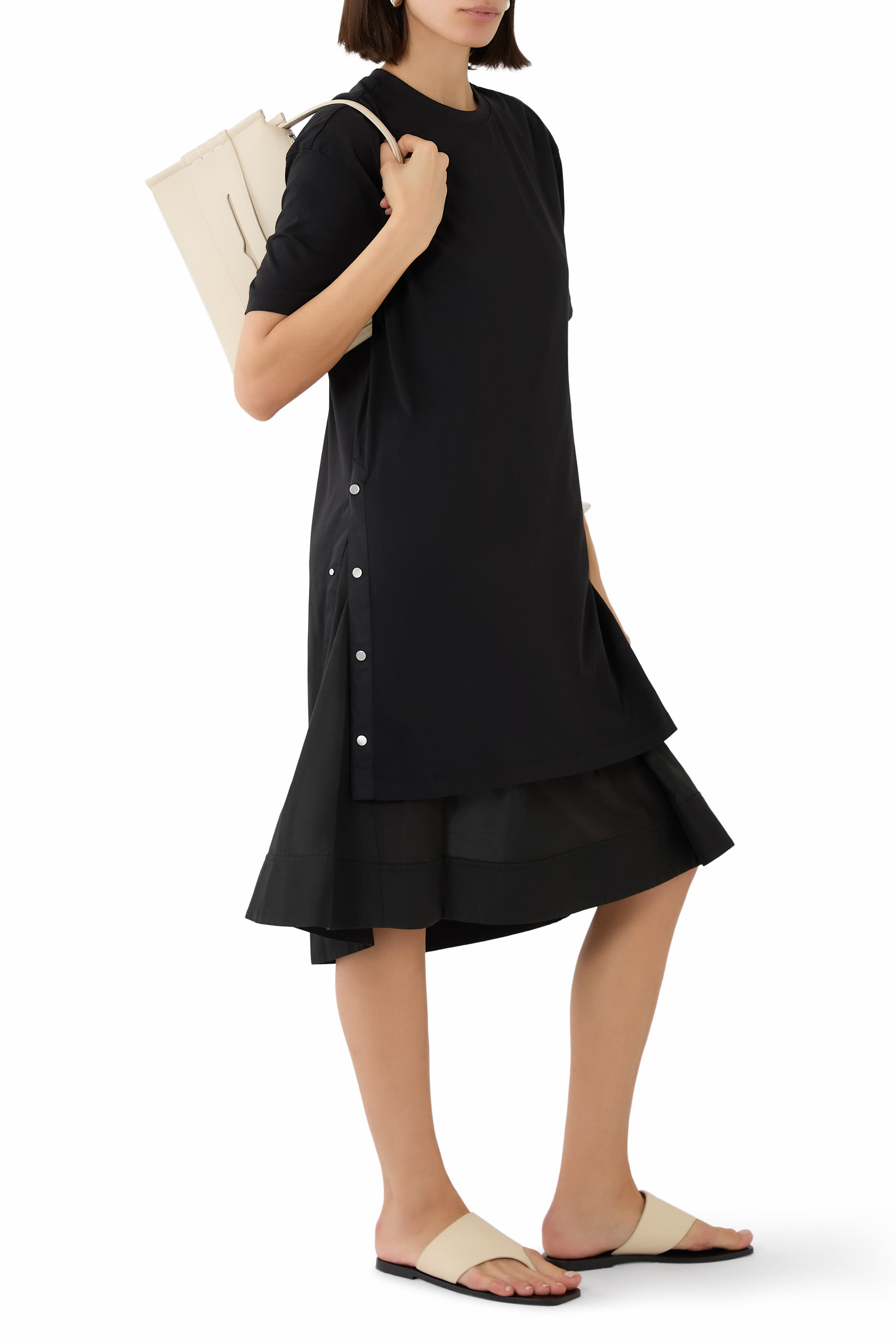 Oversize T-Shirt Combo Dress with Skirt 