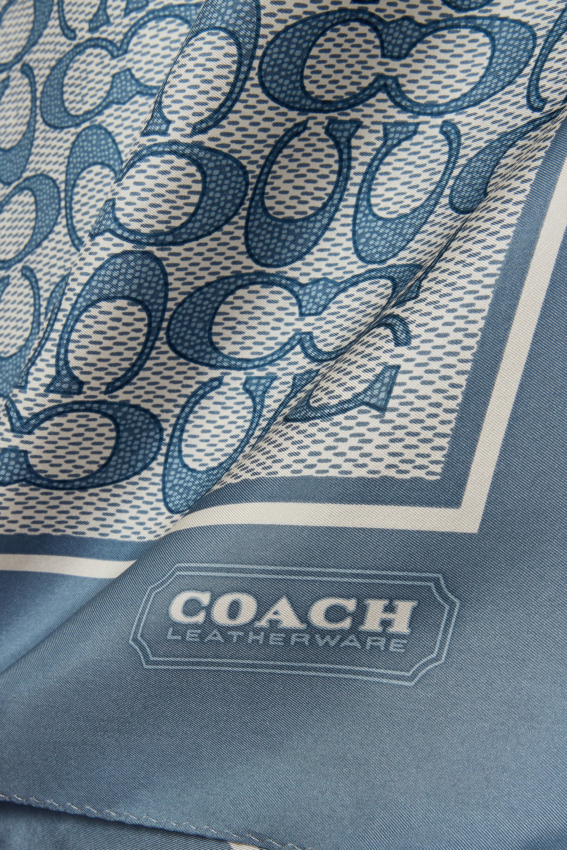  Vintage Signature Print Silk Square Scarf 