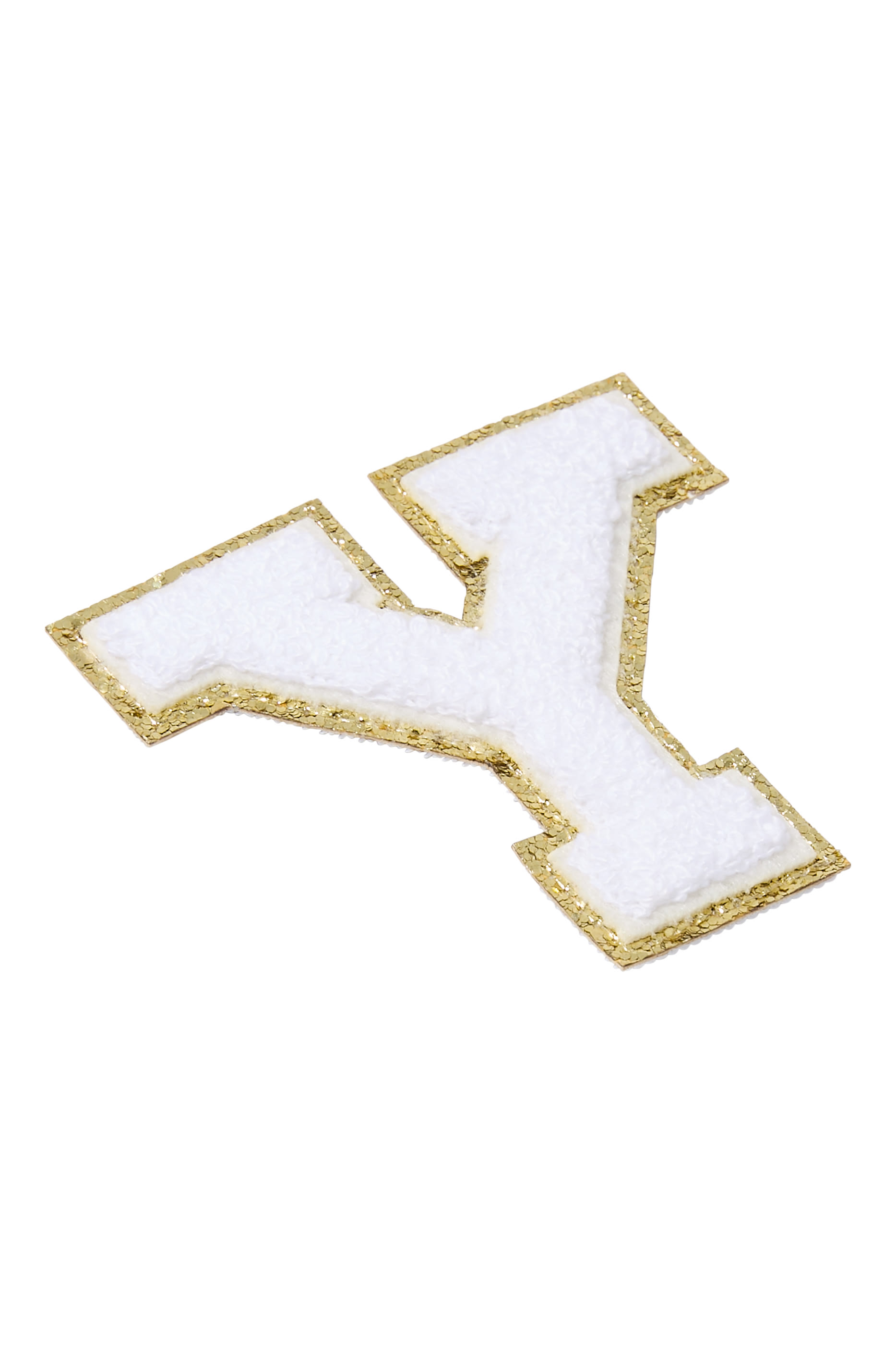 Kids Chenille Sparkle Letter 'Y' Patch