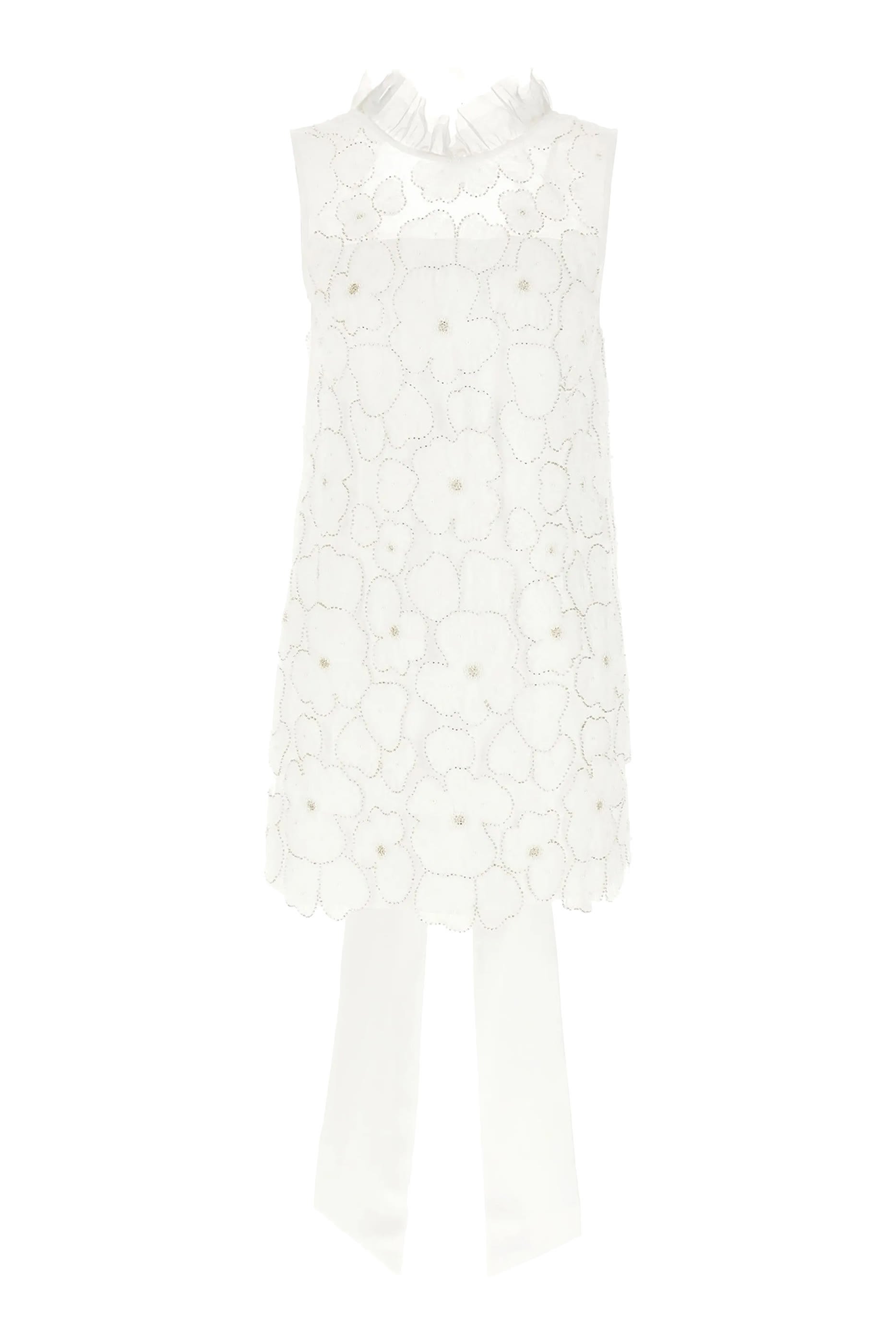 Tulle Satin Bow Mini Dress