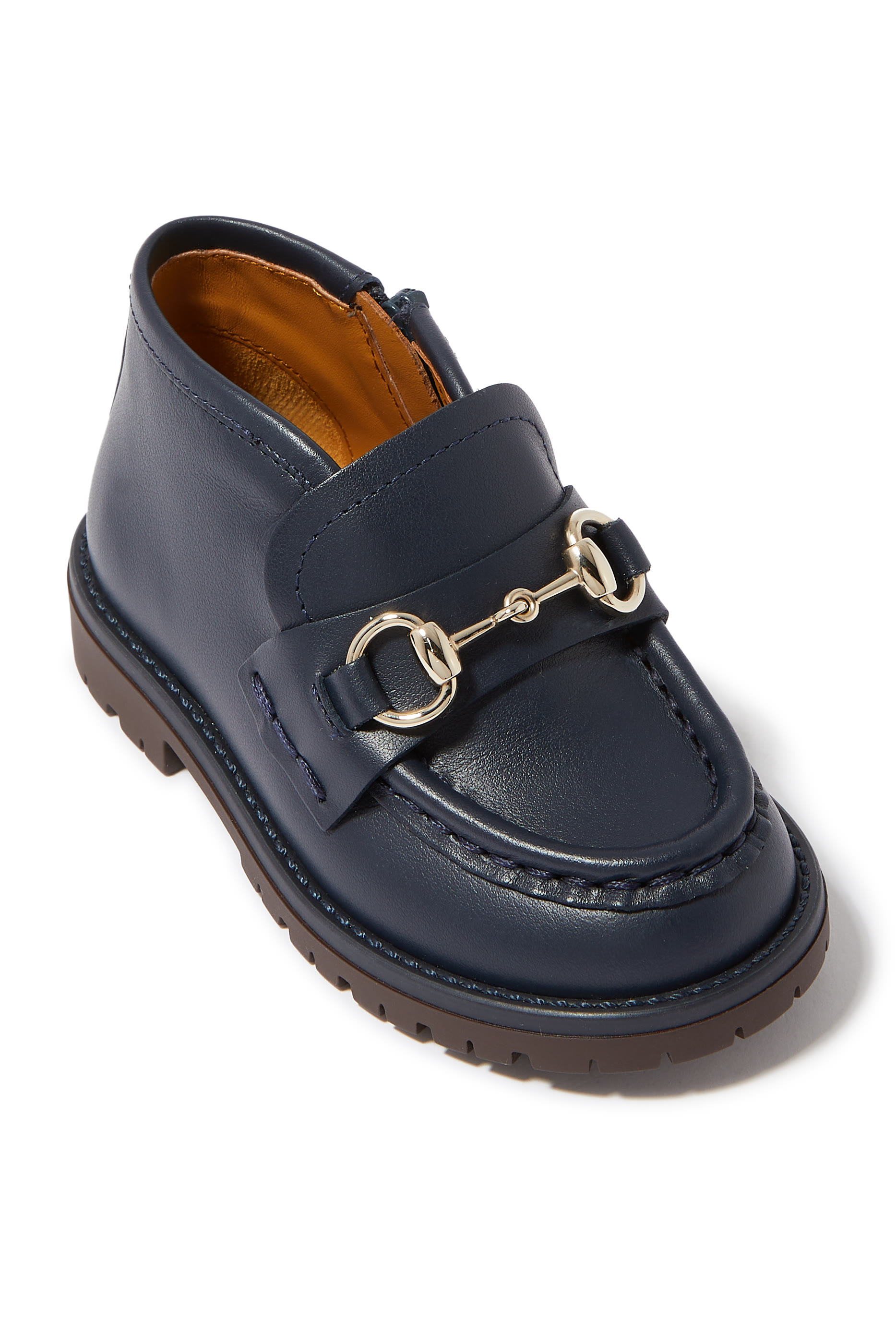 Kids Horsebit Leather Loafers