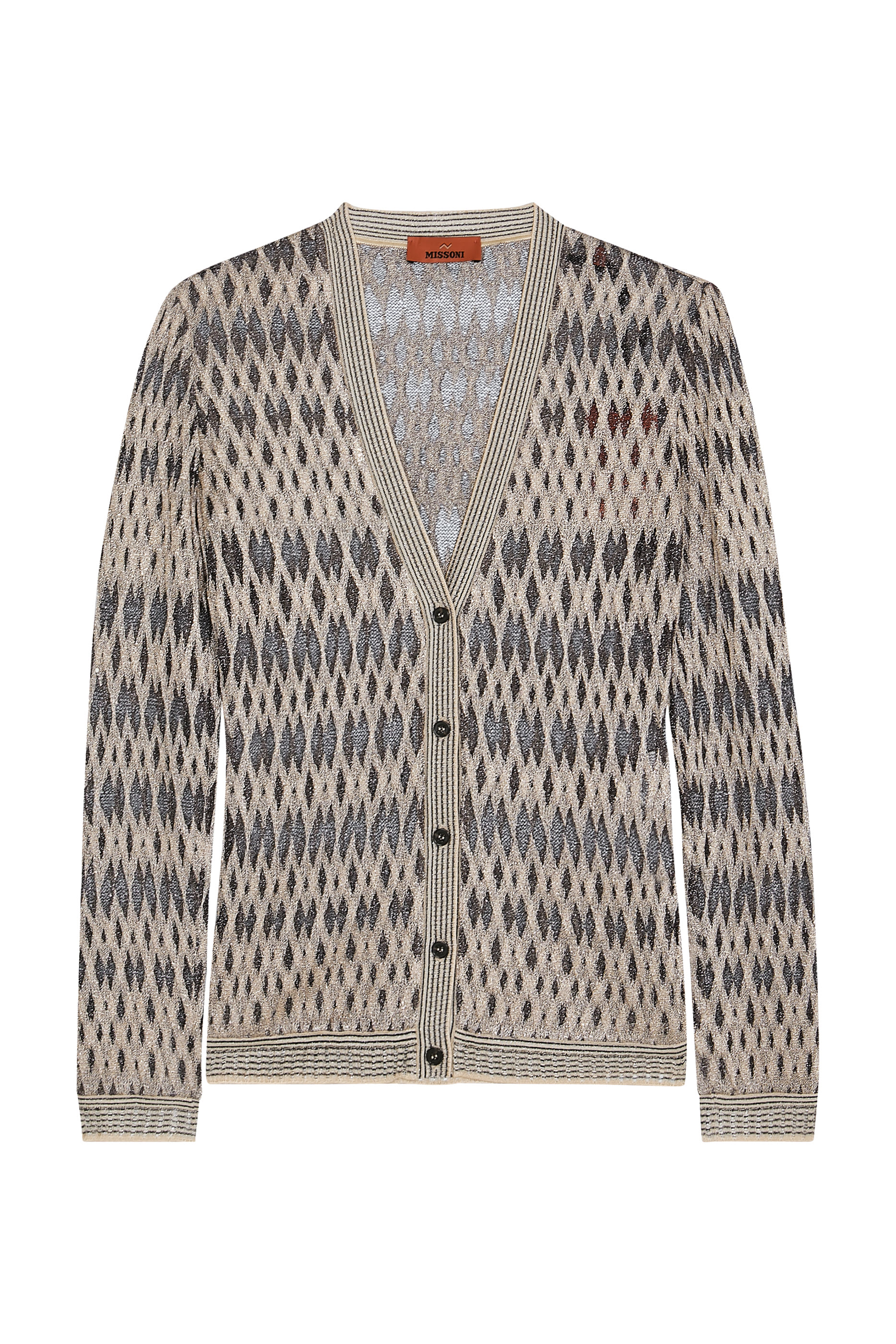 Zigzag Buttoned Cardigan
