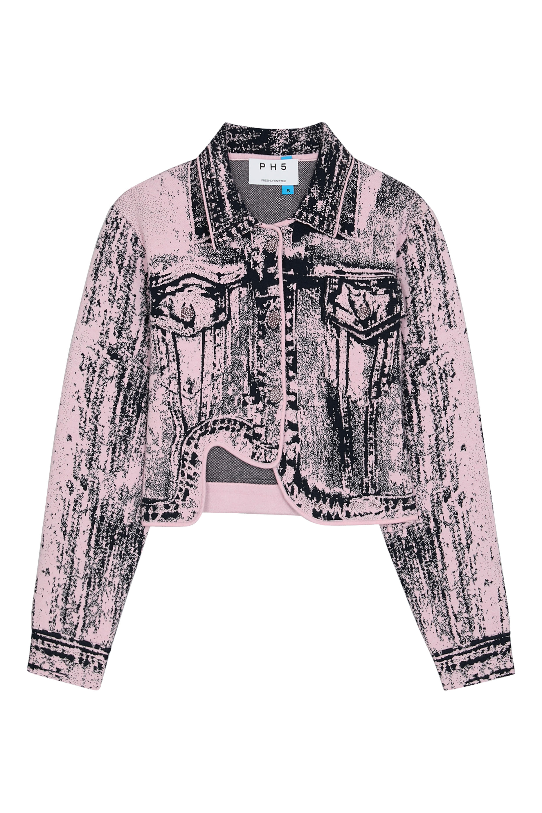 Hana Denim Print Oversized Jacket