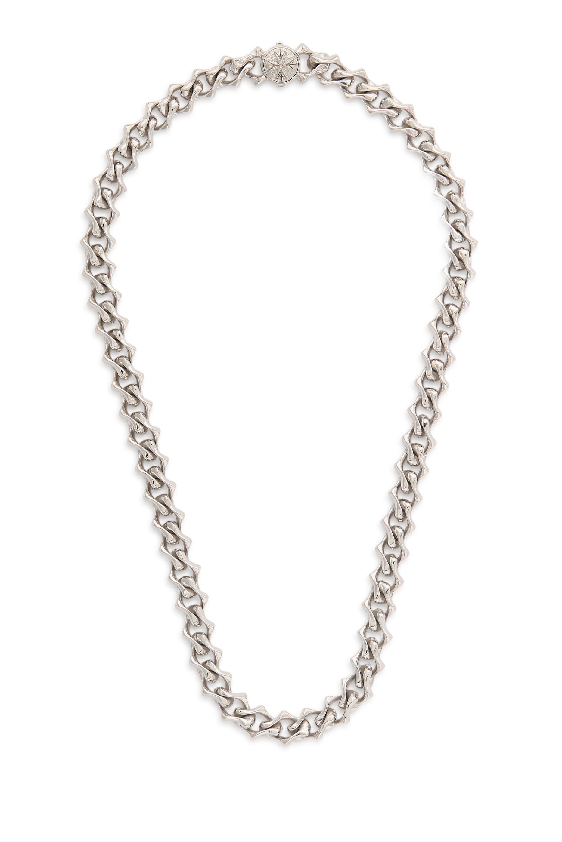  Sharp Chain Logo Necklace 