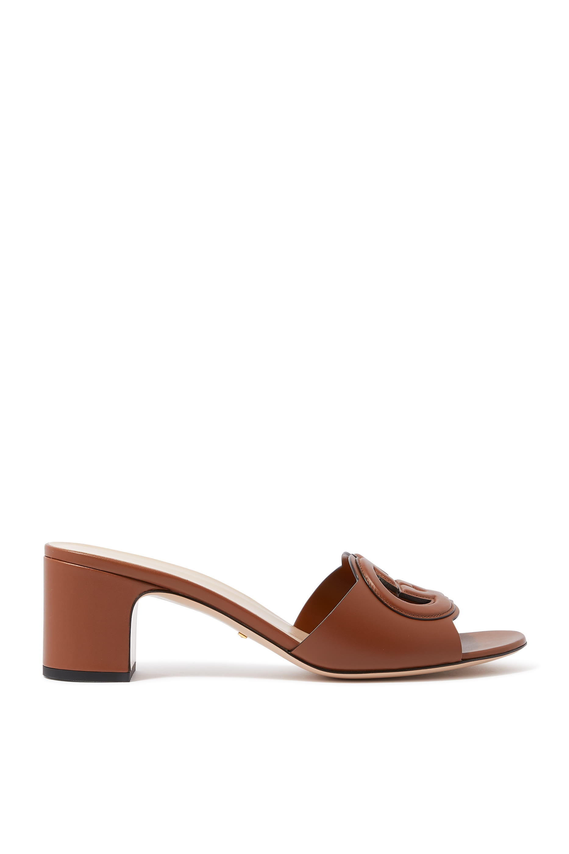 Interlocking G Slide 55 Leather Sandal