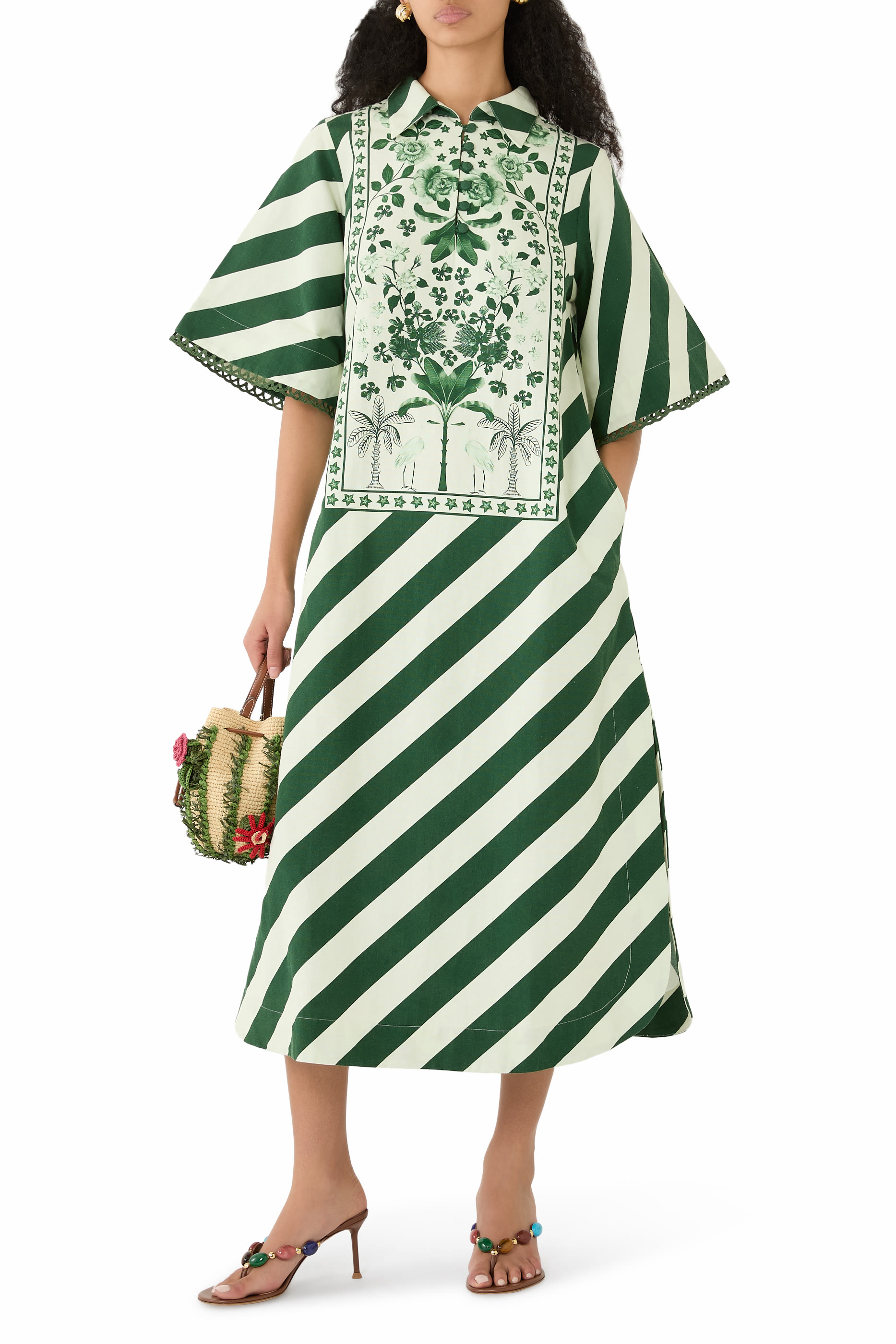 Azulejos Midi Kaftan Dress 