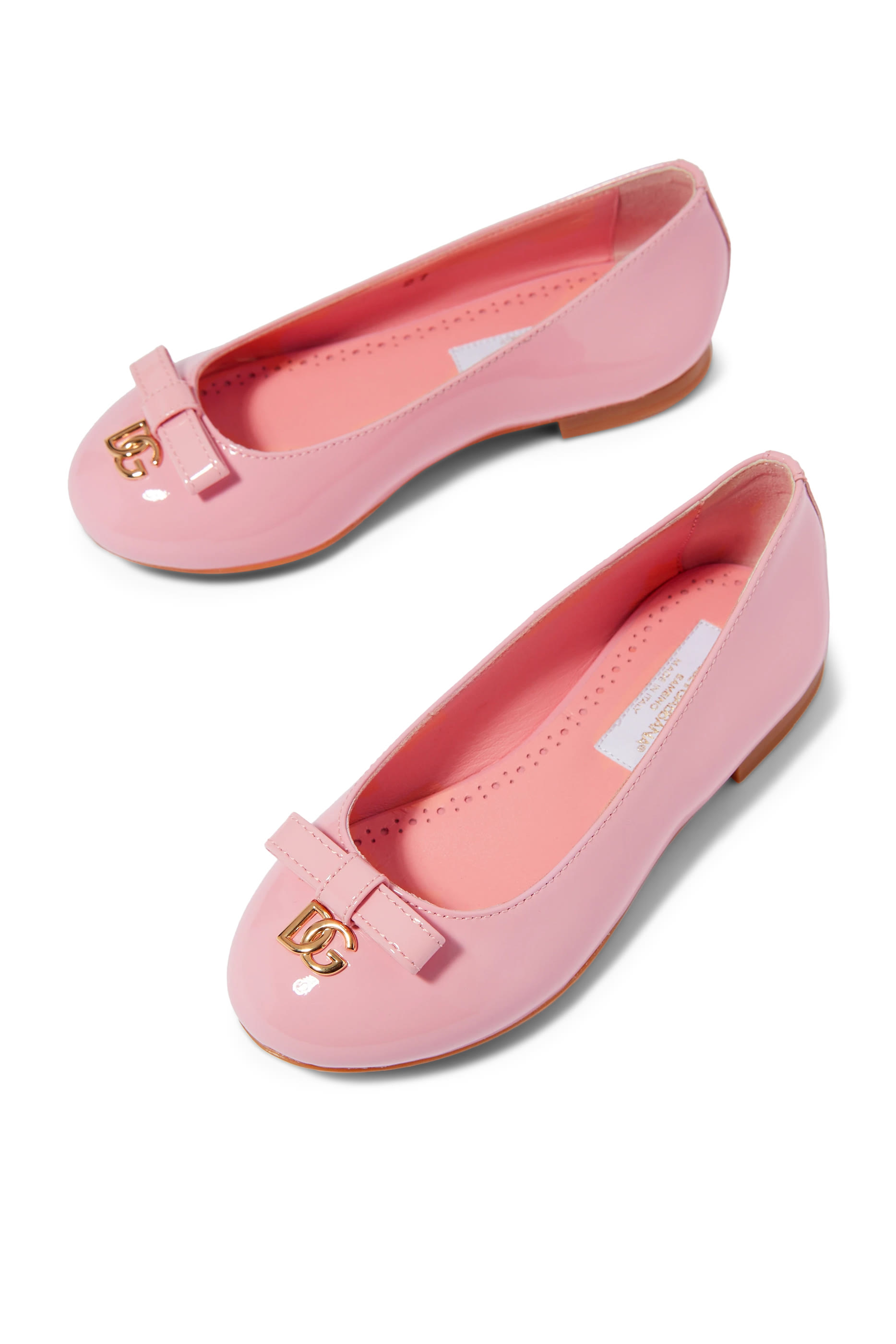 Bow Charms Patent Leather Ballerina