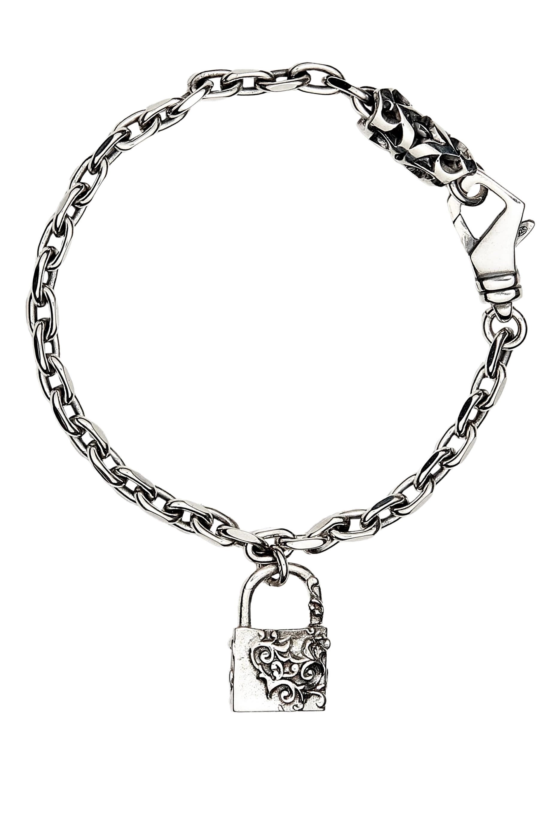  Padlock Bracelet, Sterling Silver