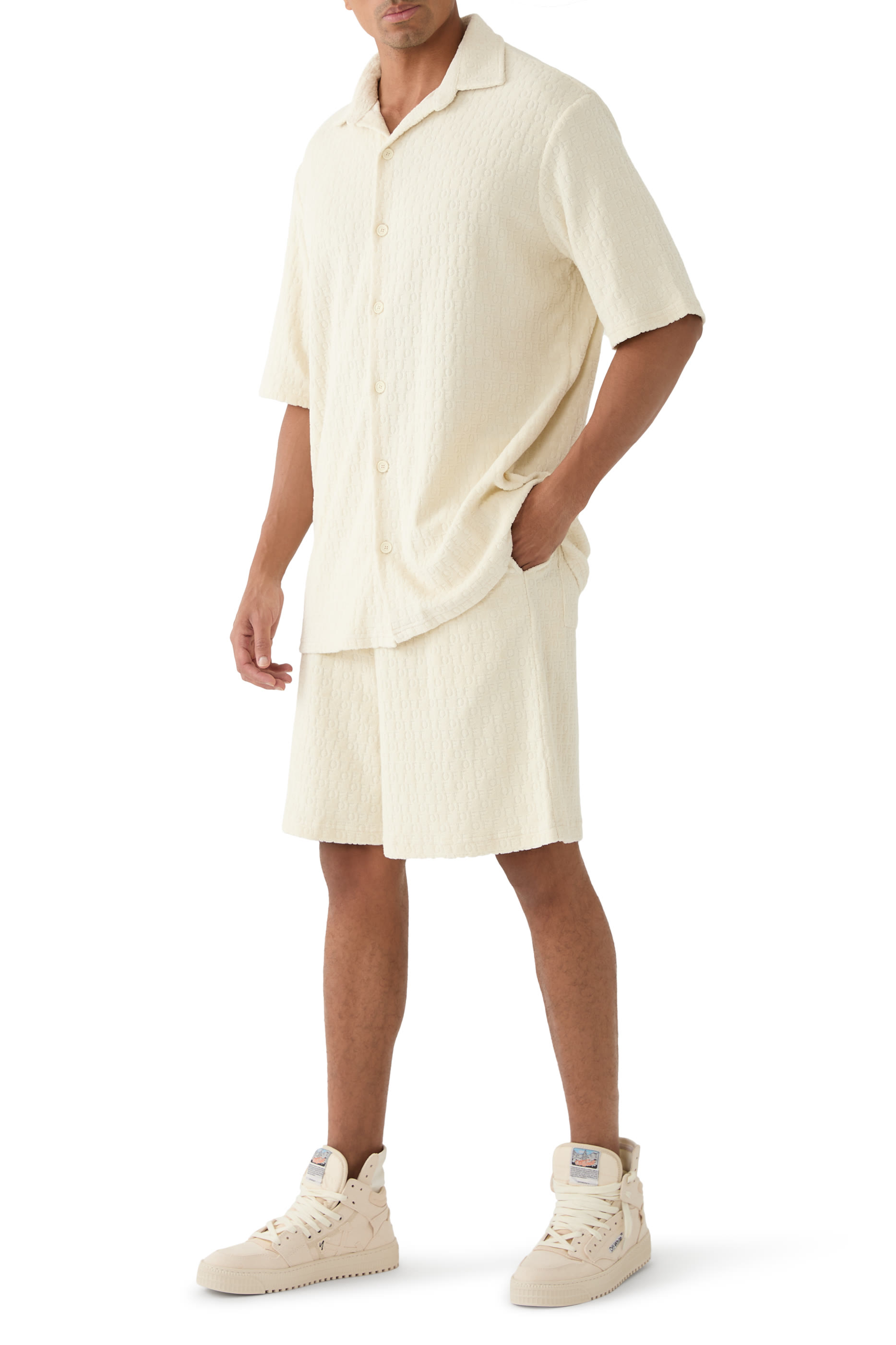  Off-White Terry Bowling Shorts