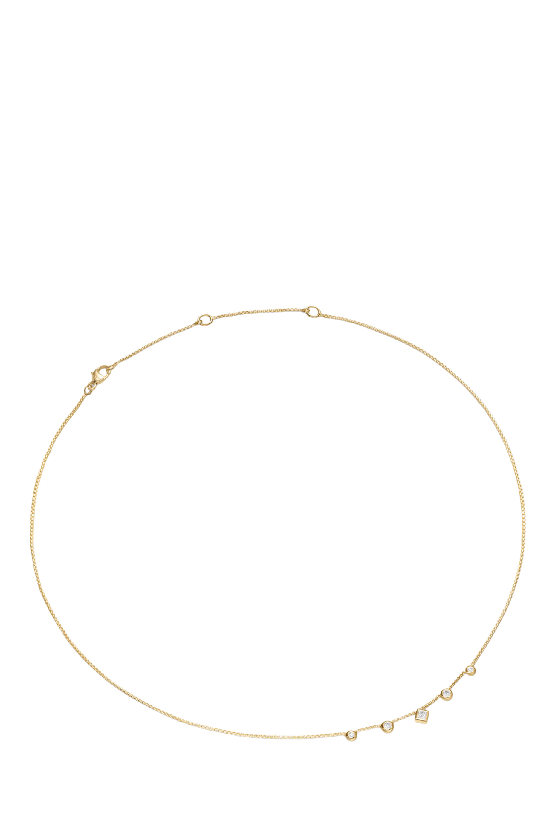 Petite Modern Renaissance&reg; Station Chain Necklace, 18k Yellow Gold & Diamonds