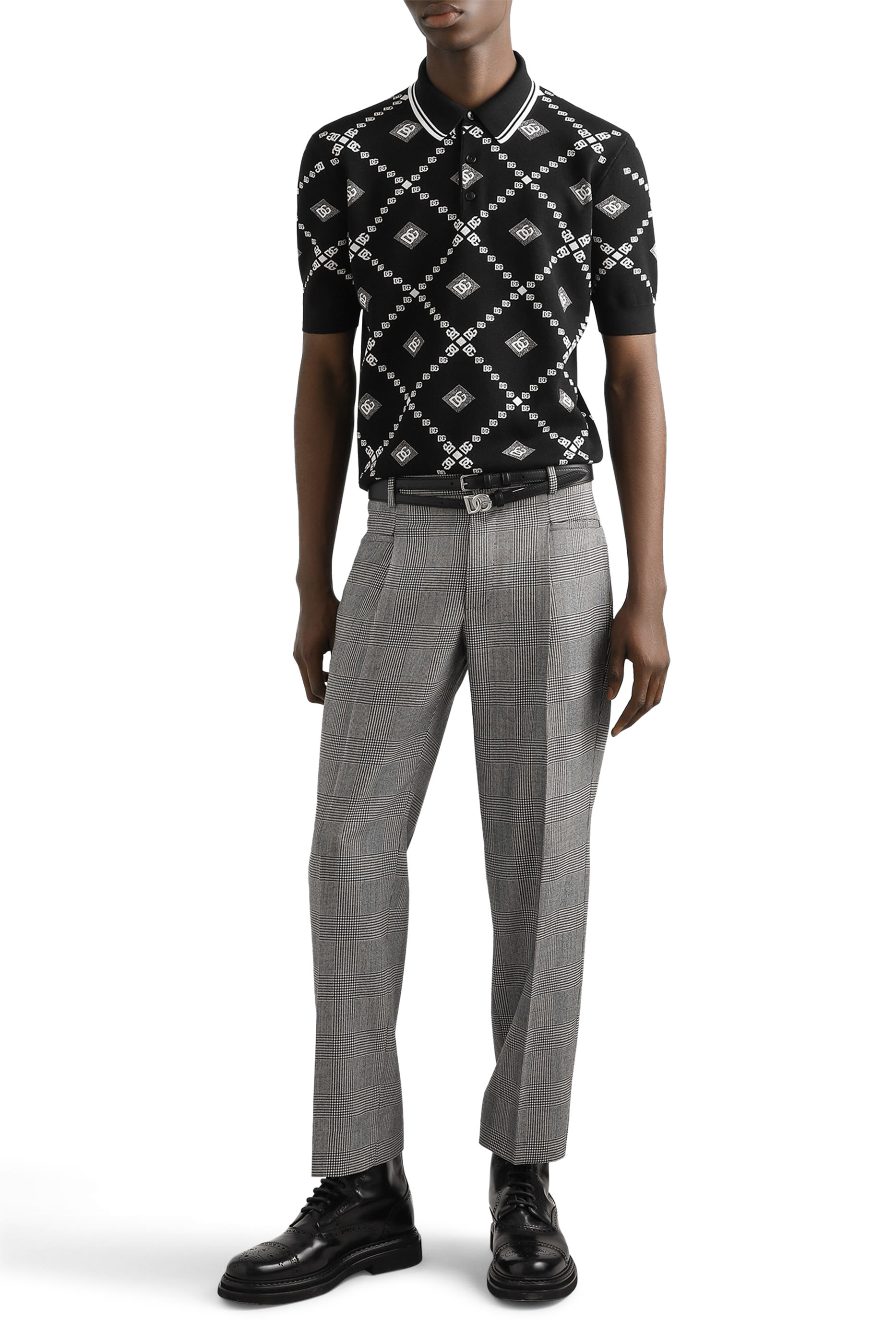 Jacquard Piqu&eacute; Polo Shirt