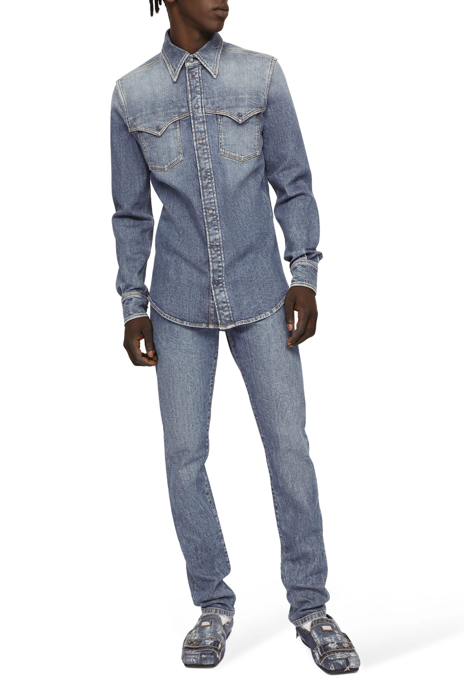 Light Wash Skinny Stretch Jeans