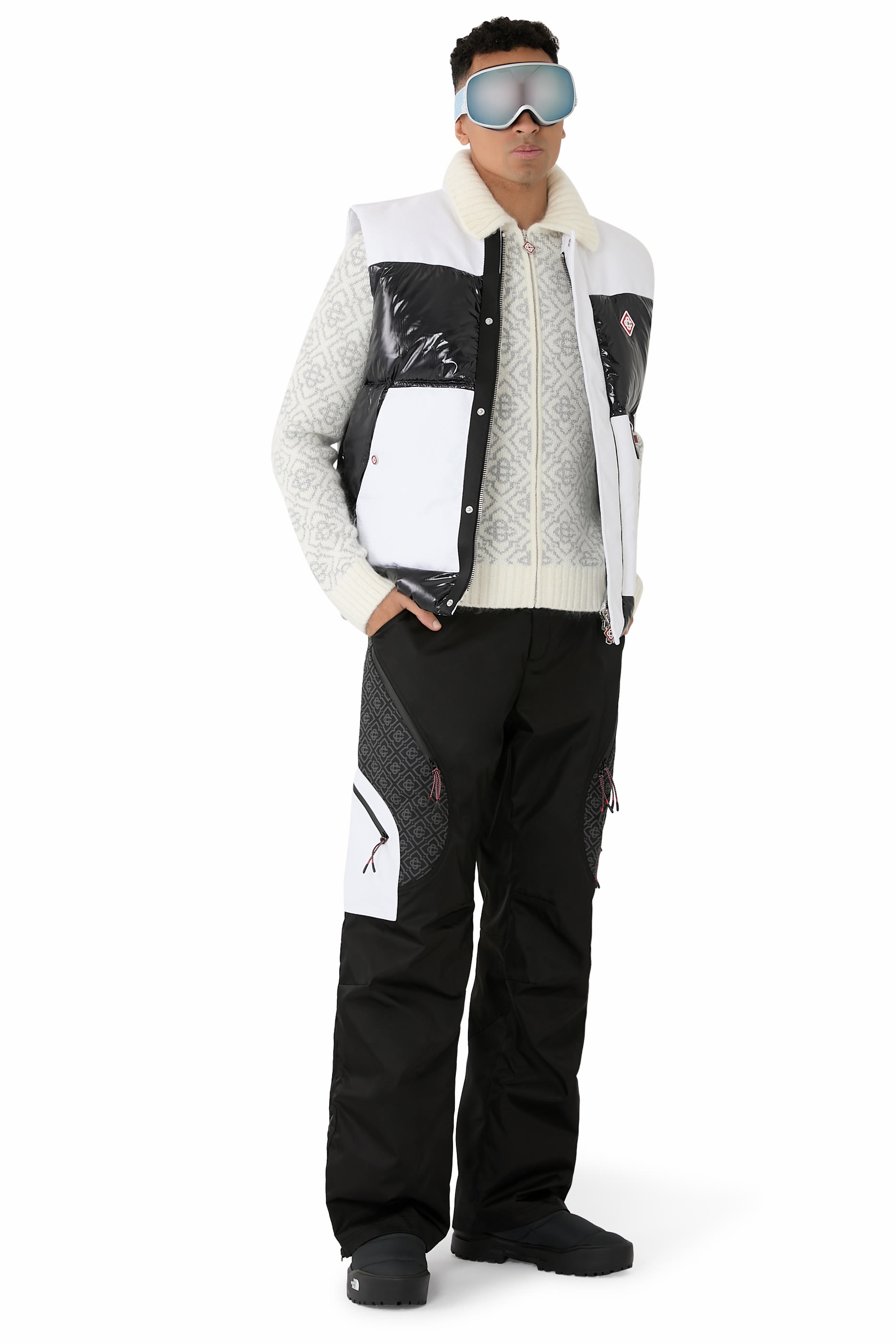 Monogram Zip-Up Sweater 