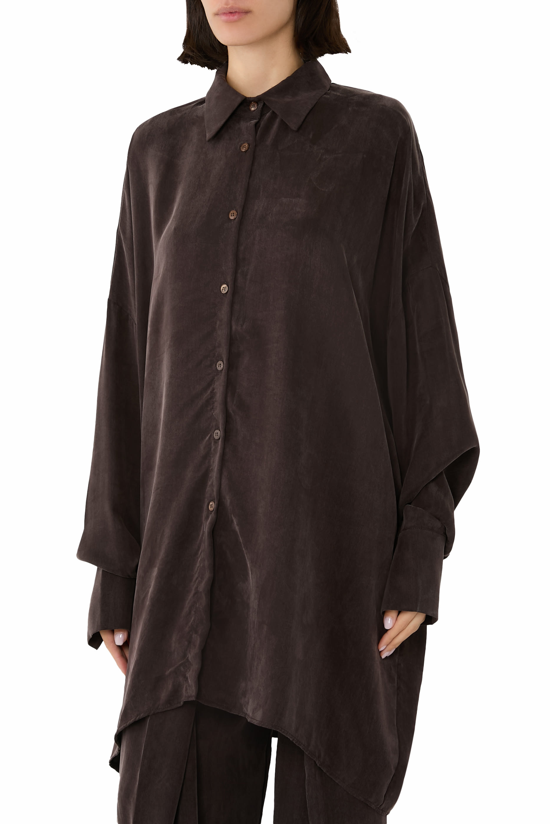 Collared Shirt with Long Cuffs