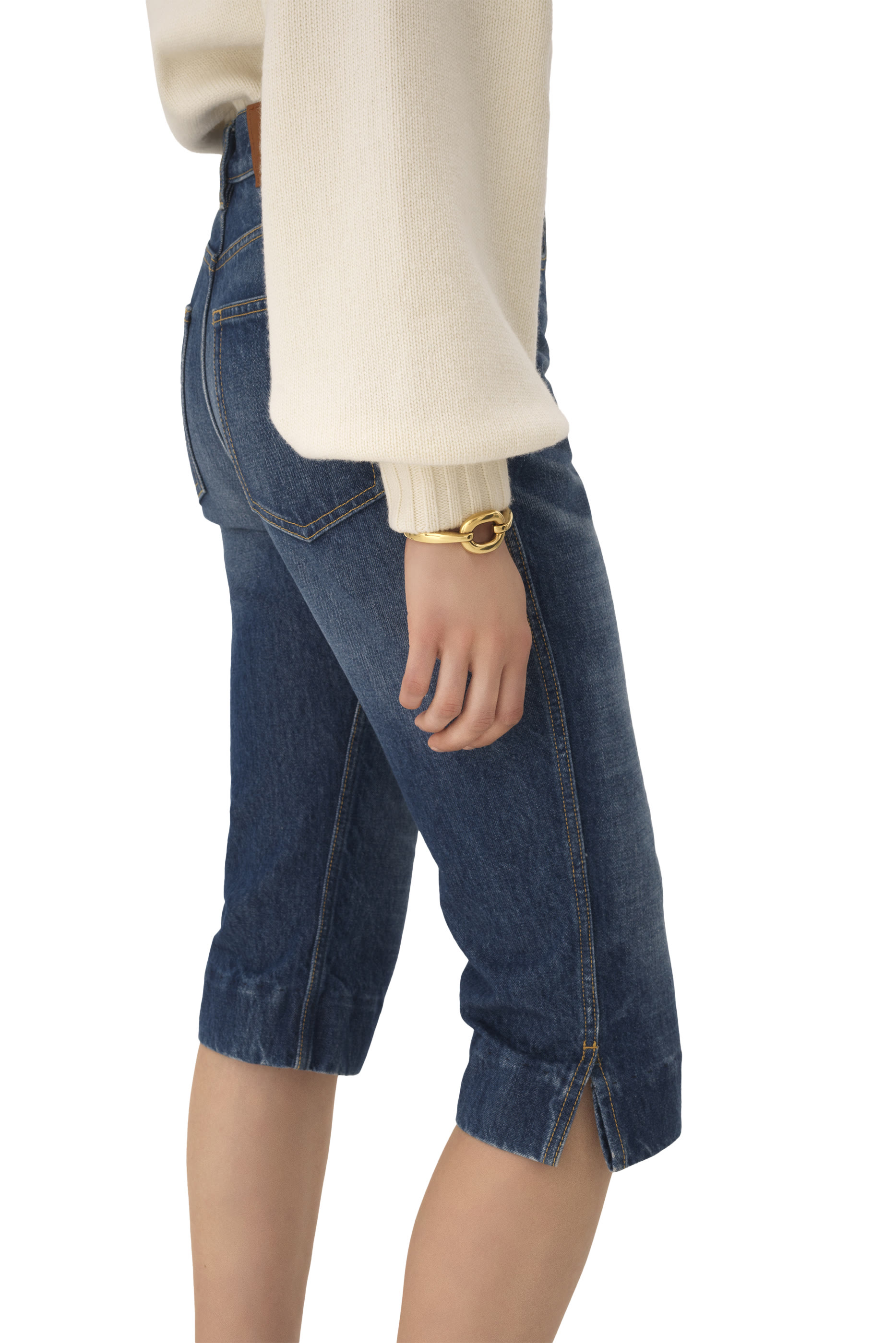 High-Rise Capri Jeans