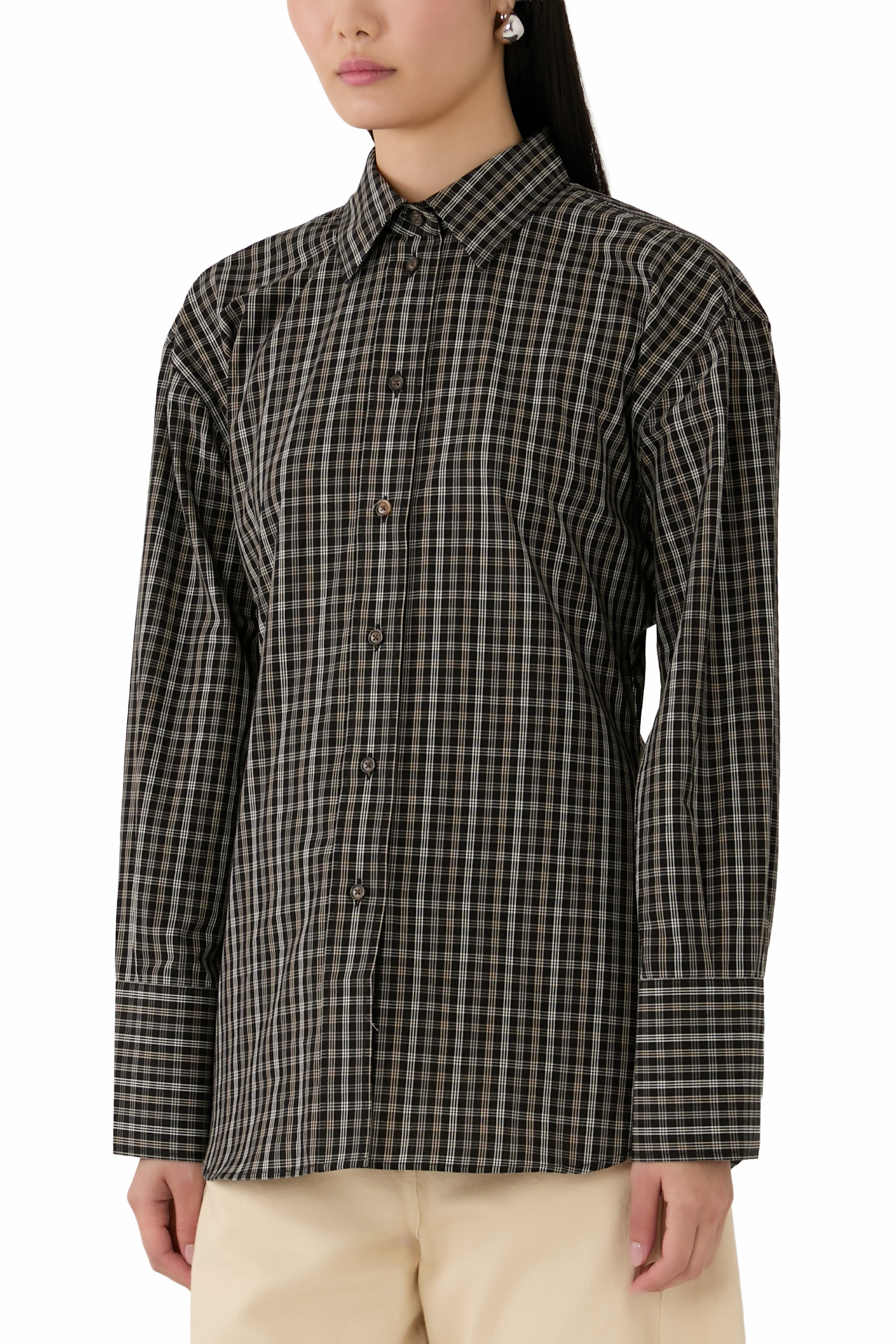  Checked Shaped Shirt