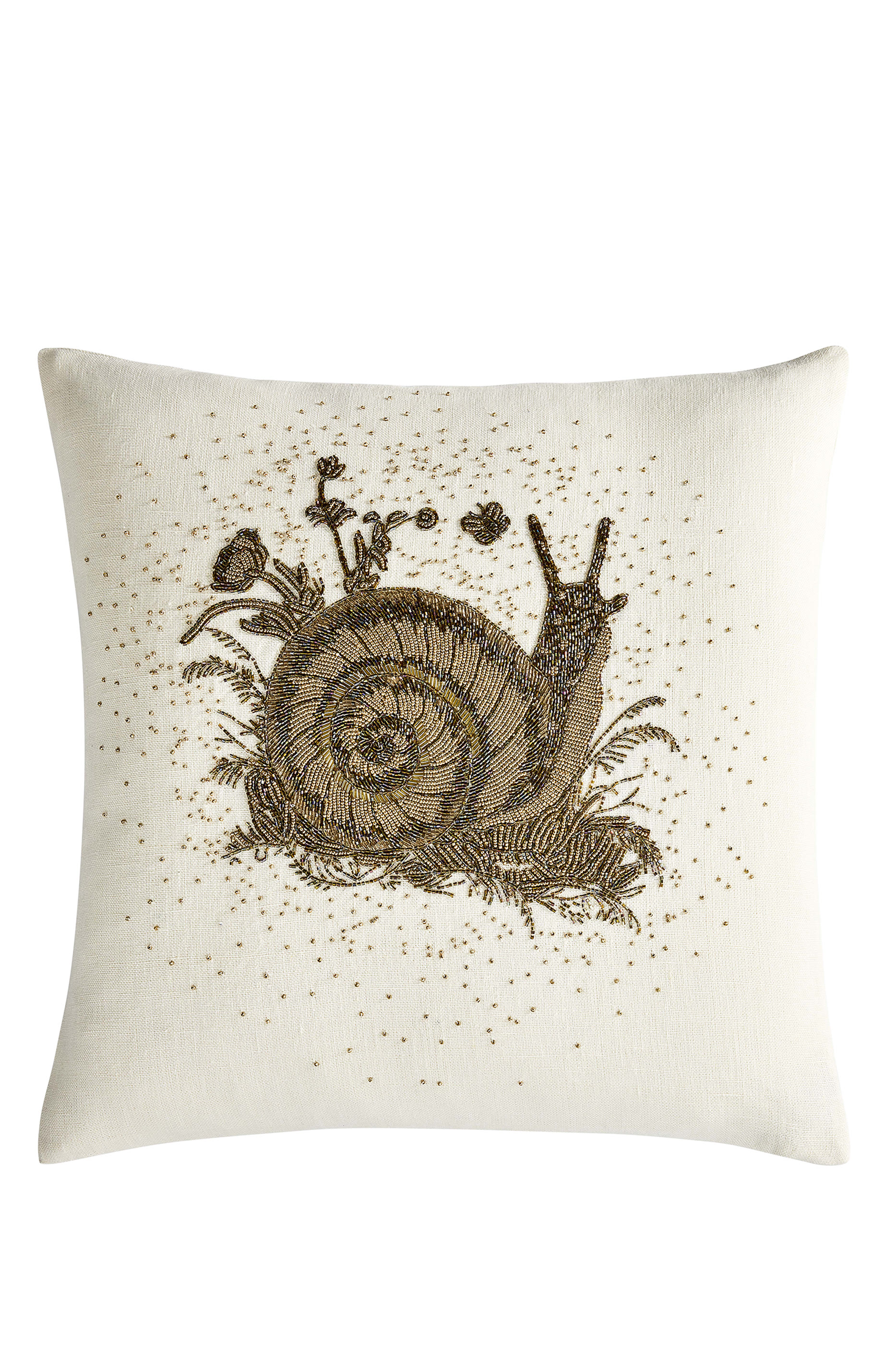 Botanist Snail Beaded Cushion