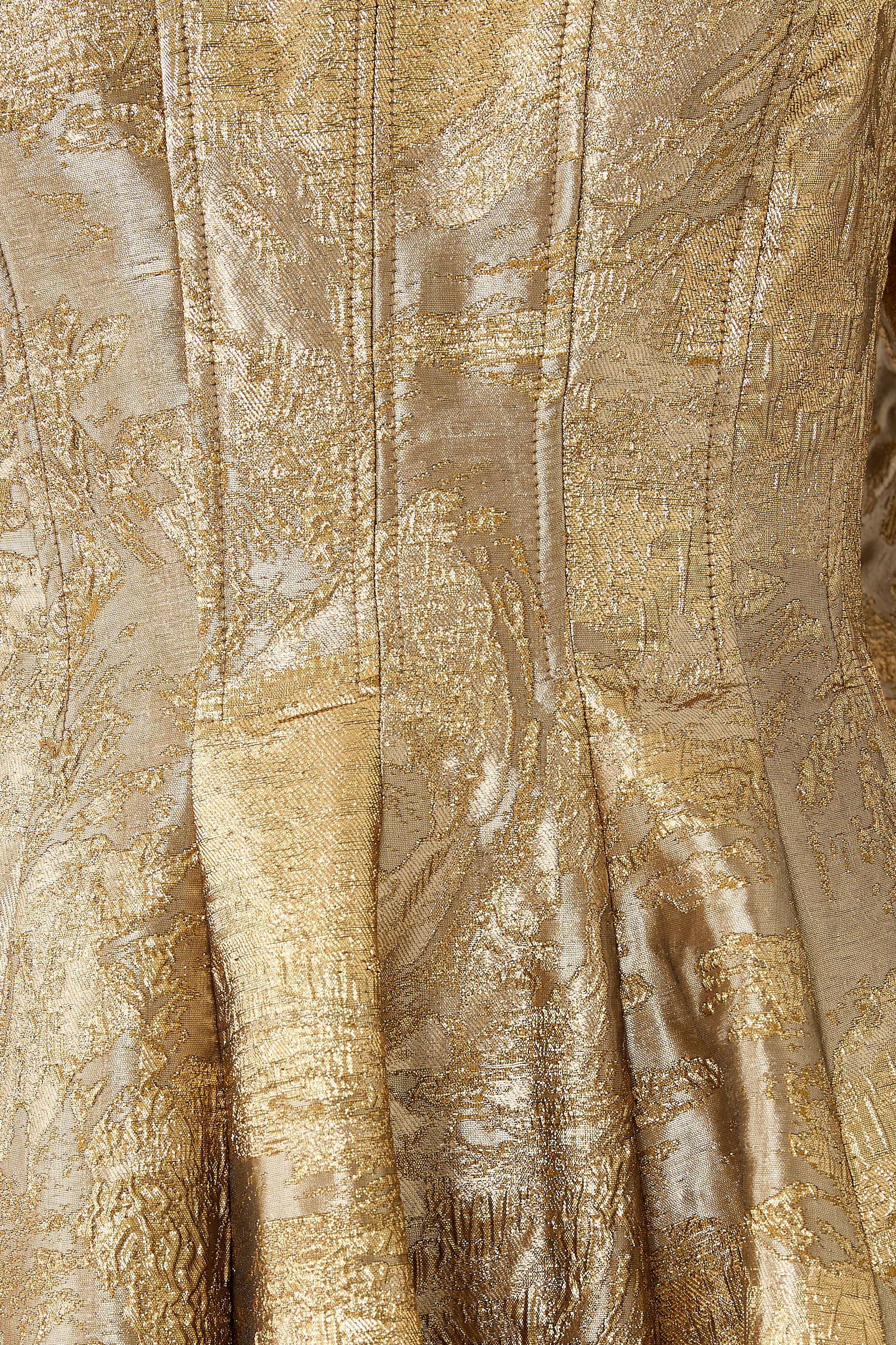 Claravelle Metallic Jacquard Gown