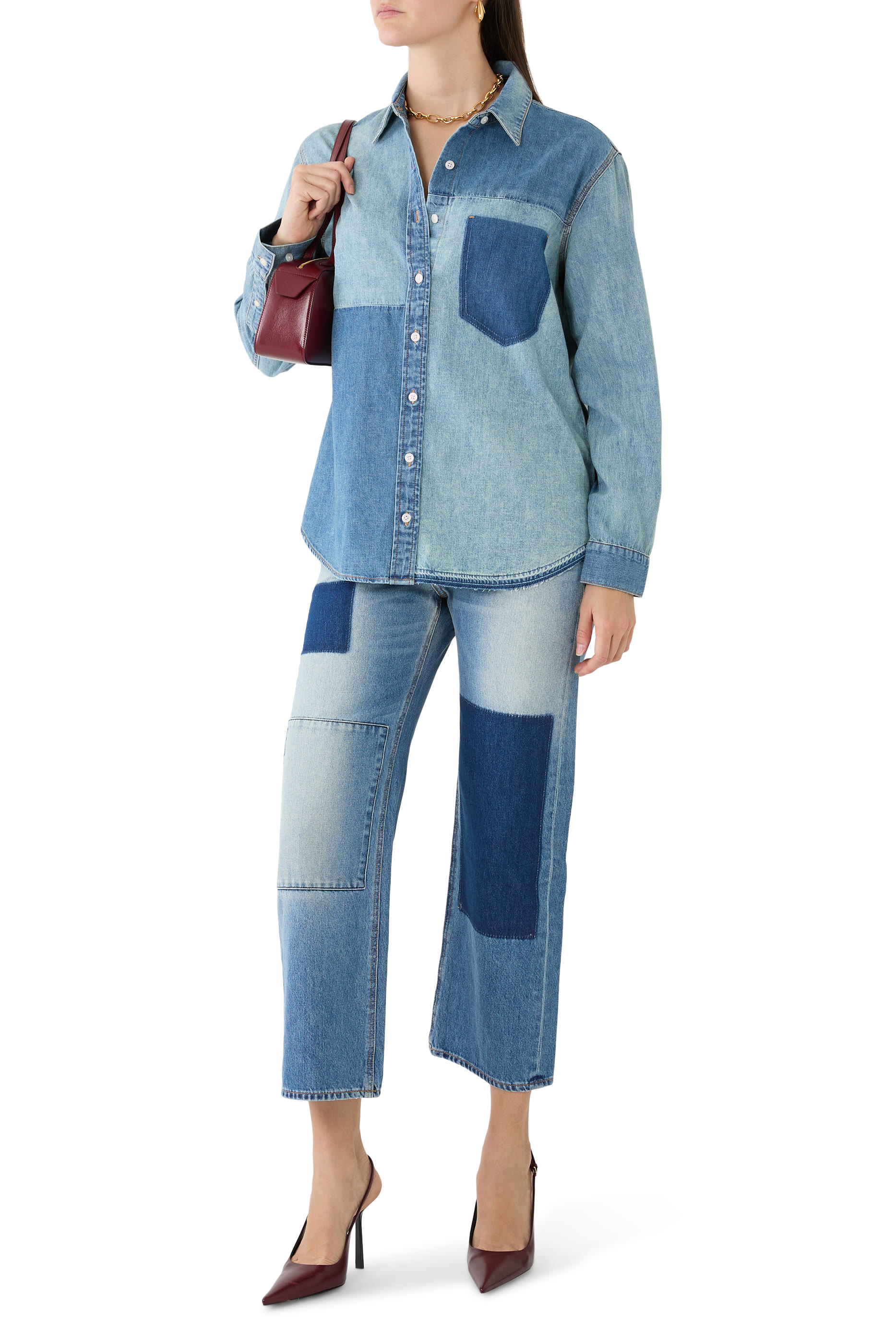 Dalma Denim Button-Down Shirt