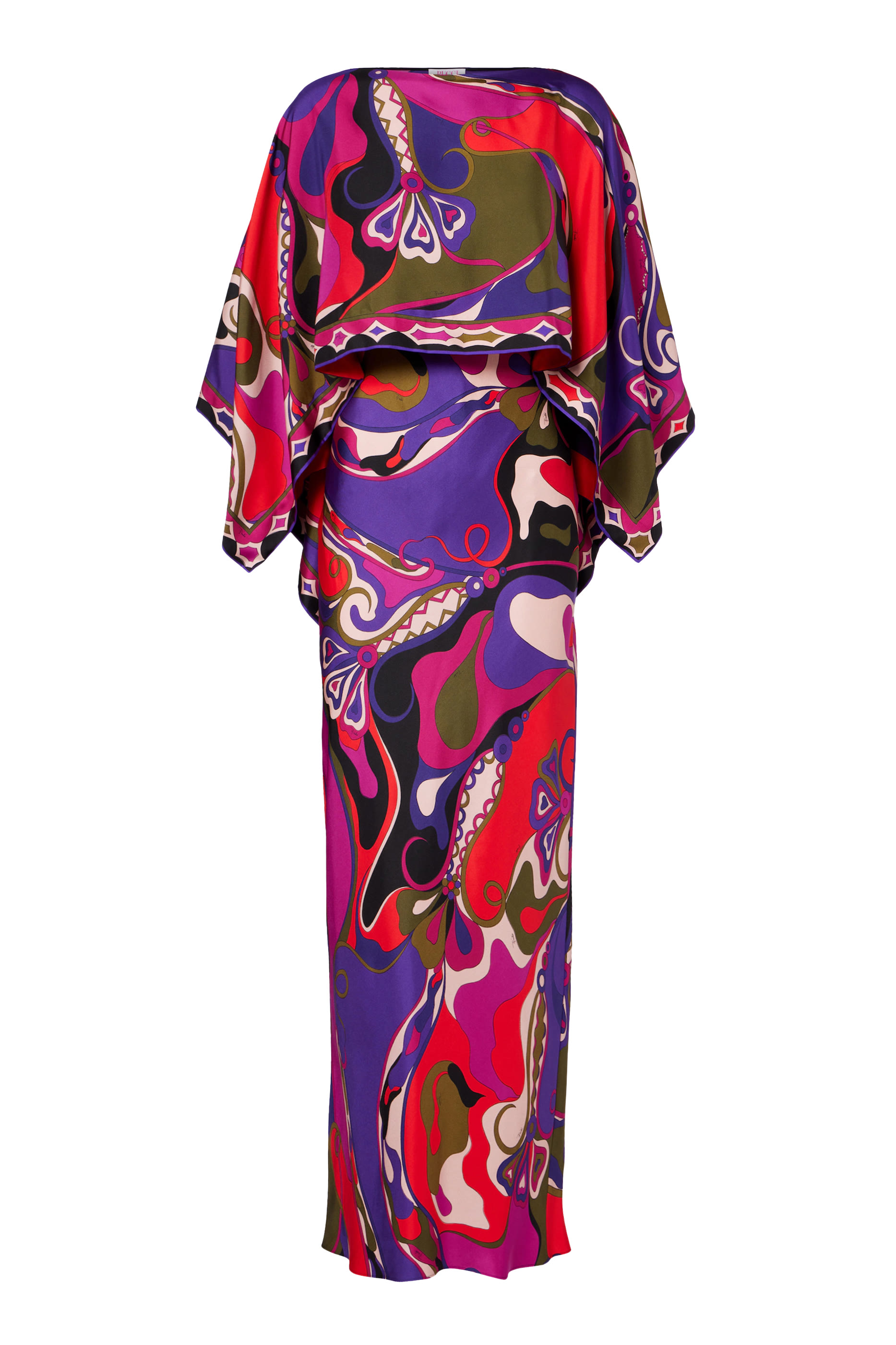 Orchidee Print Long Dress