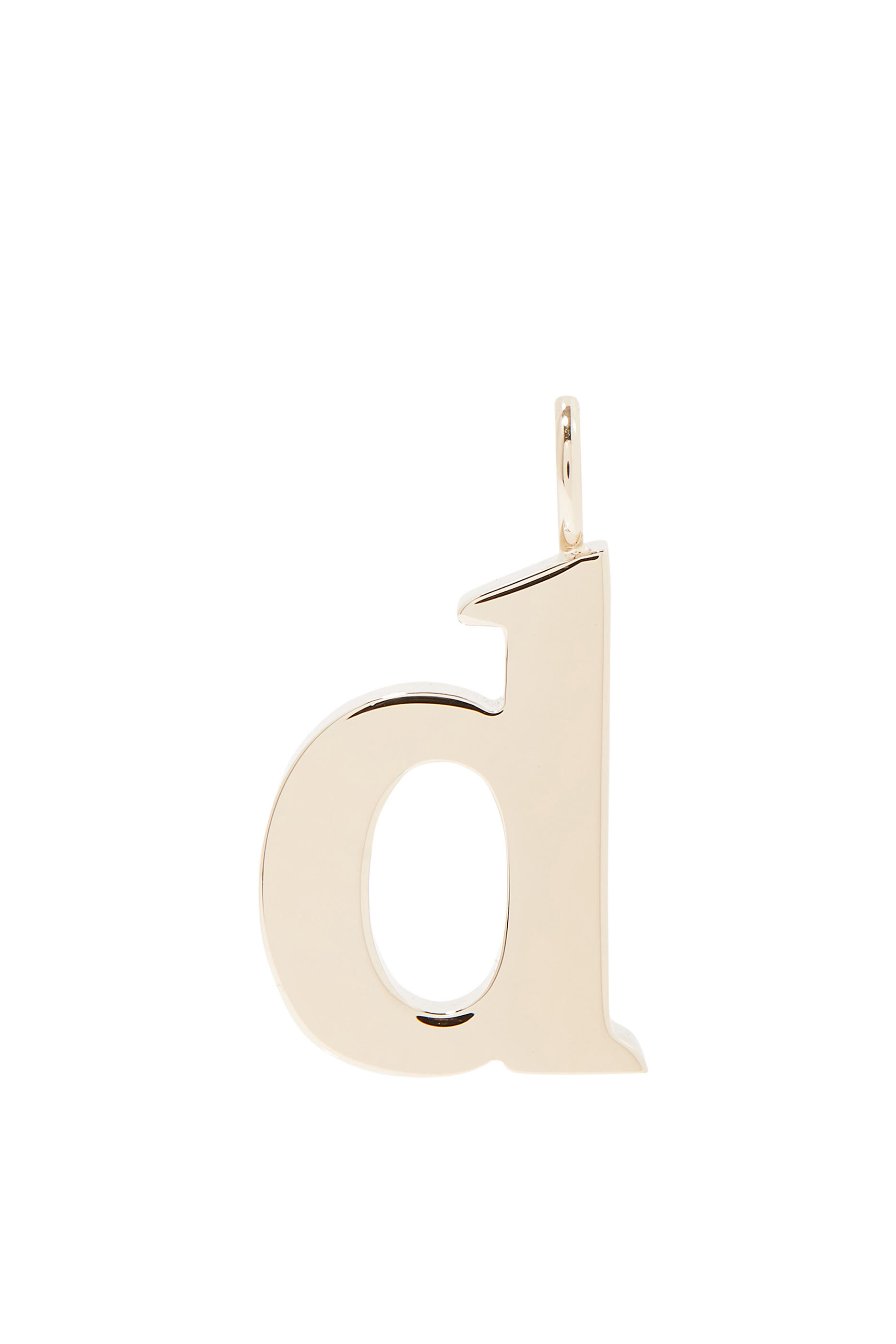 D Alphabet Charm, Brass