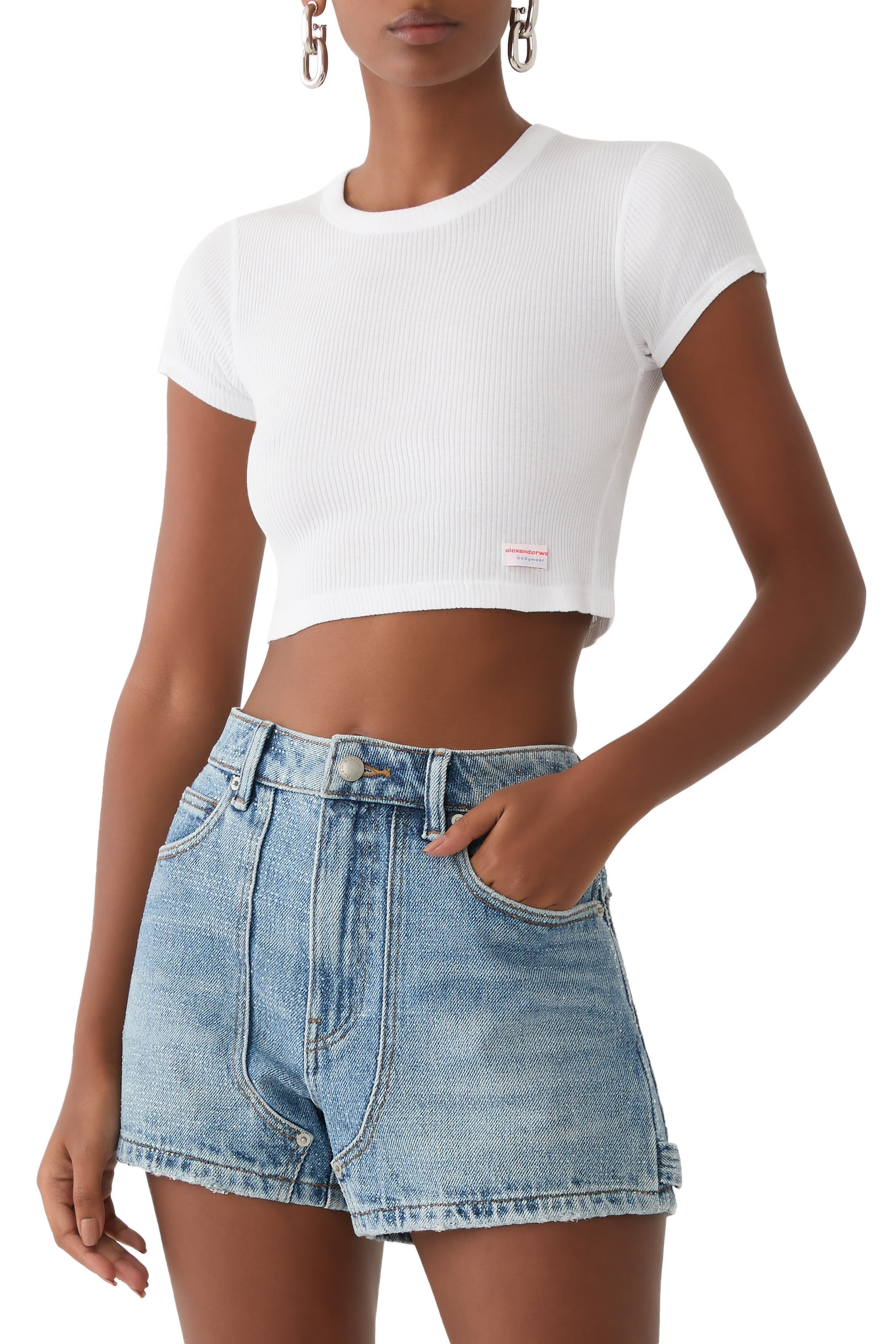 Cropped Short-Sleeve T-Shirt