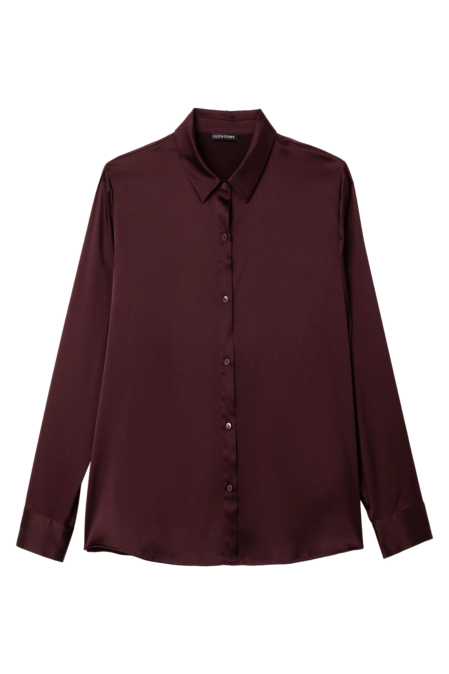  Stretch Silk Charmeuse Classic Collar Shirt