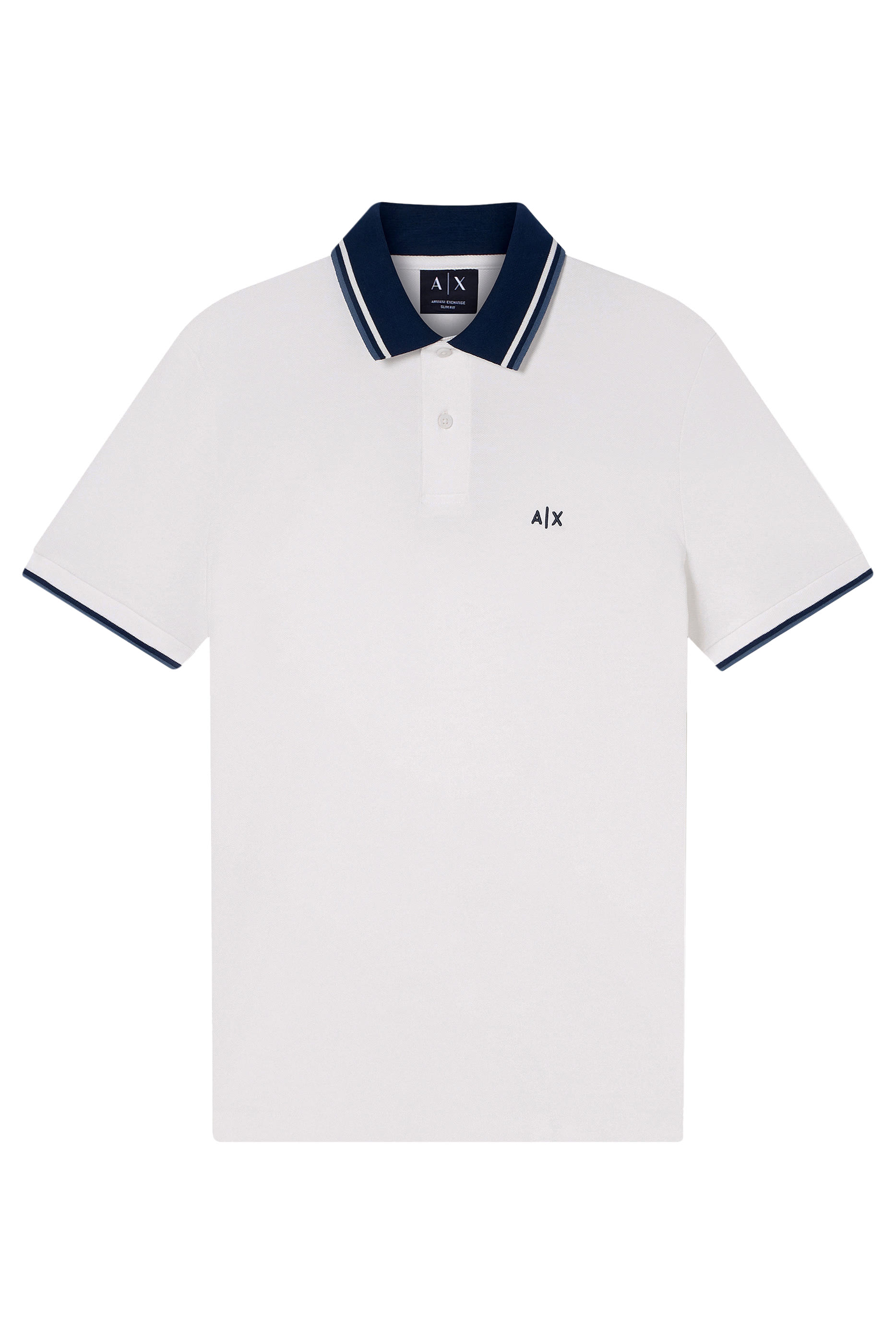 AX Logo Cotton Polo Shirt 