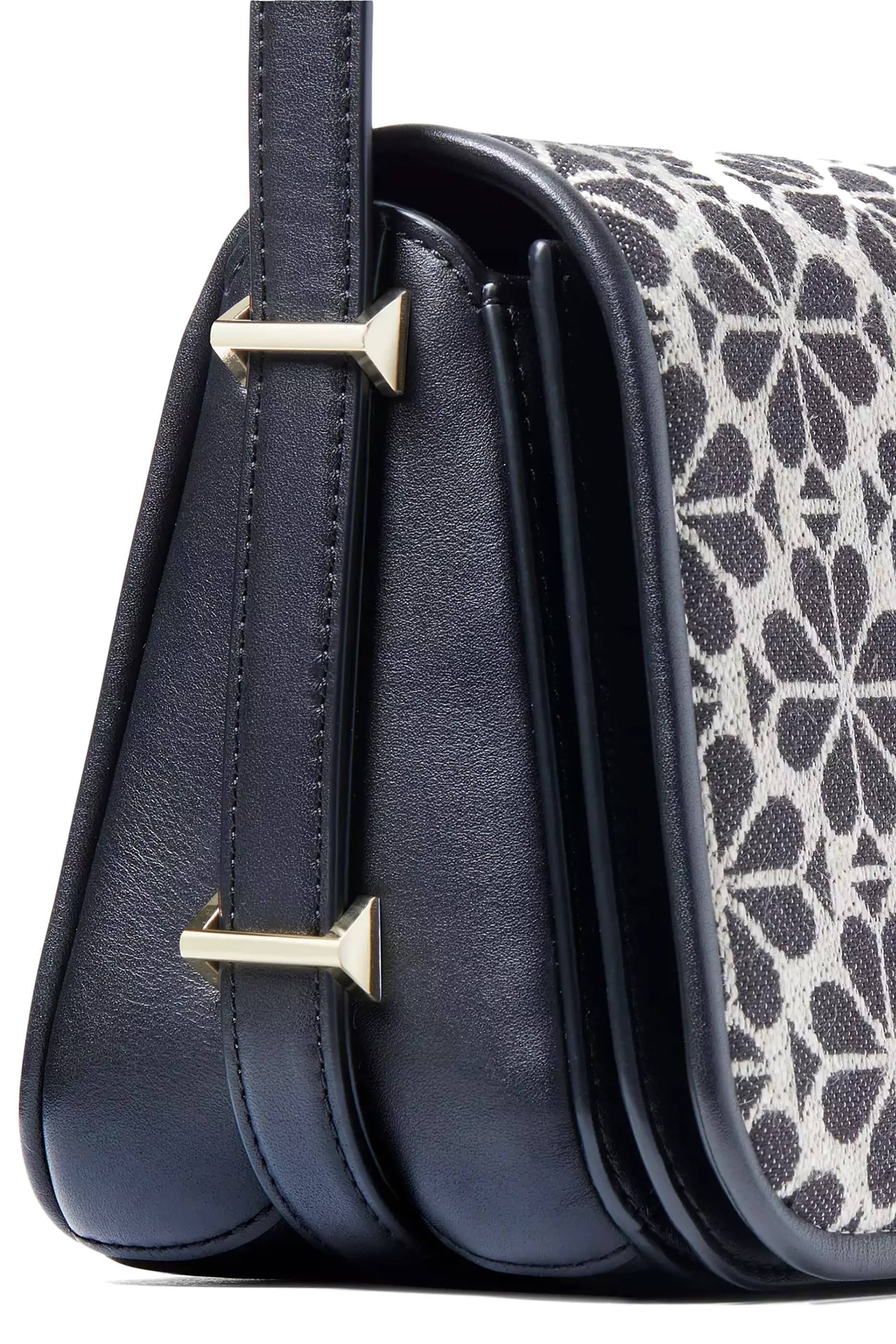 Spade Flower Jacquard Small Flap Crossbody Bag