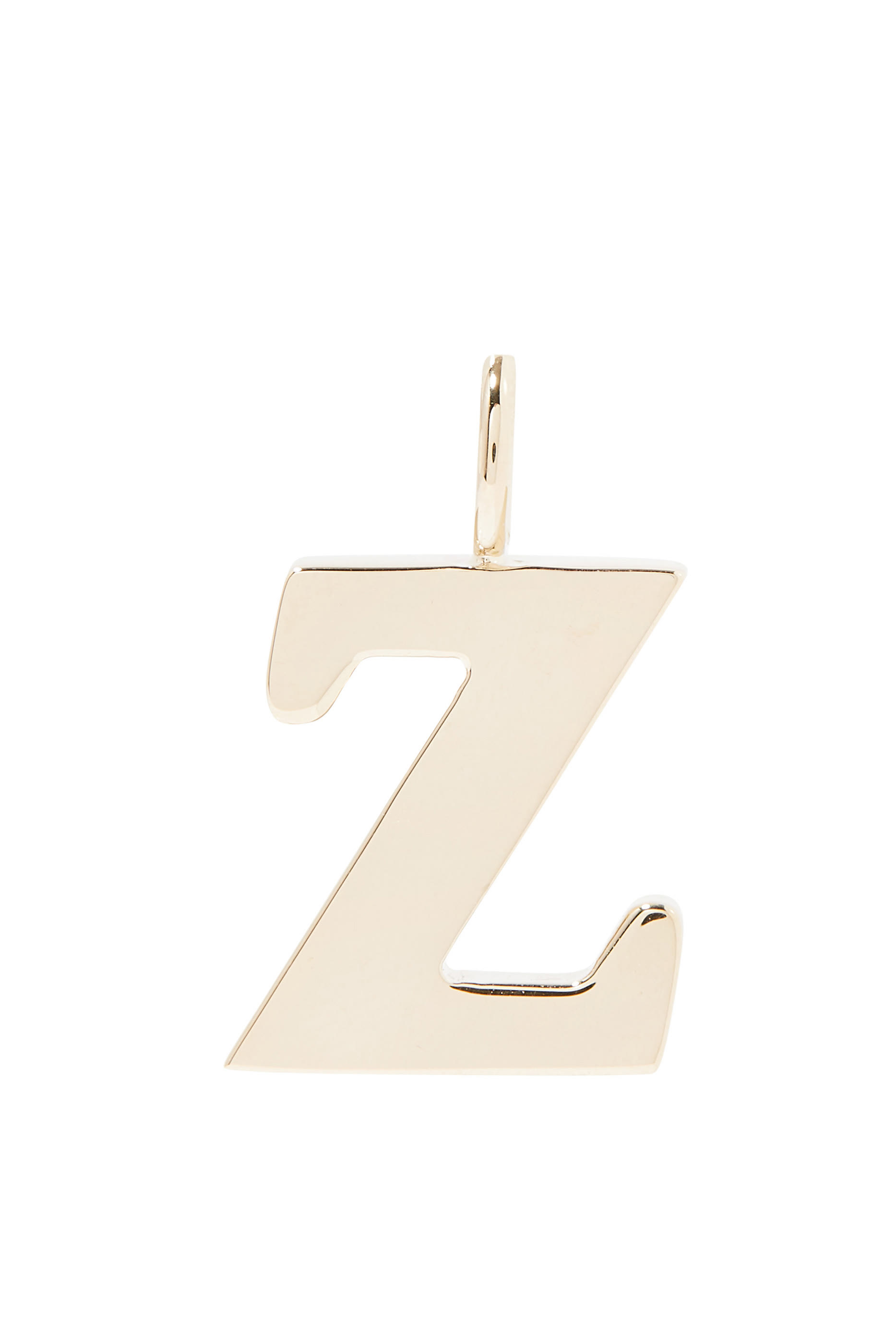 Z Alphabet Charm, Brass