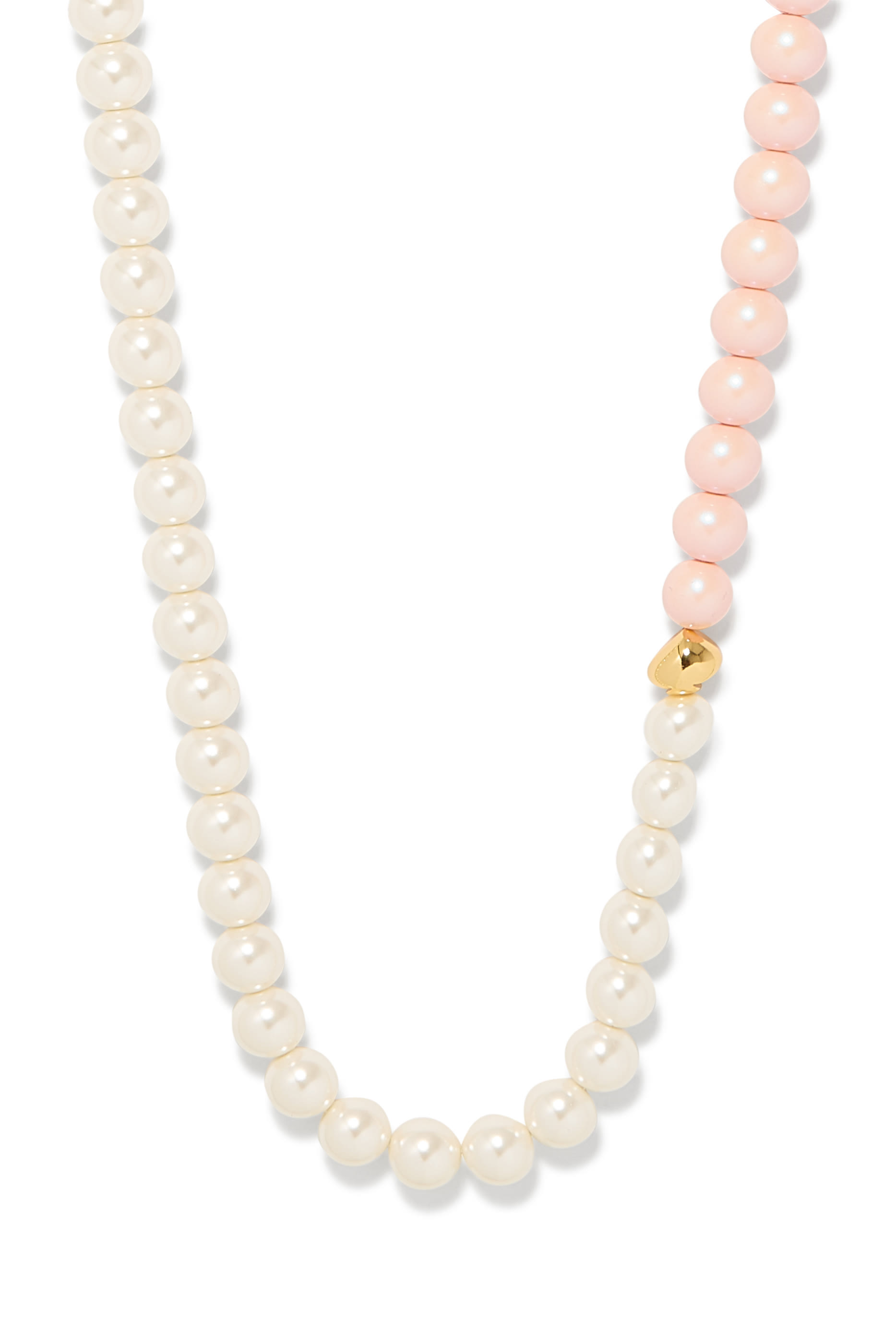 Two-Toned Necklace, Plated Metal & Enamel