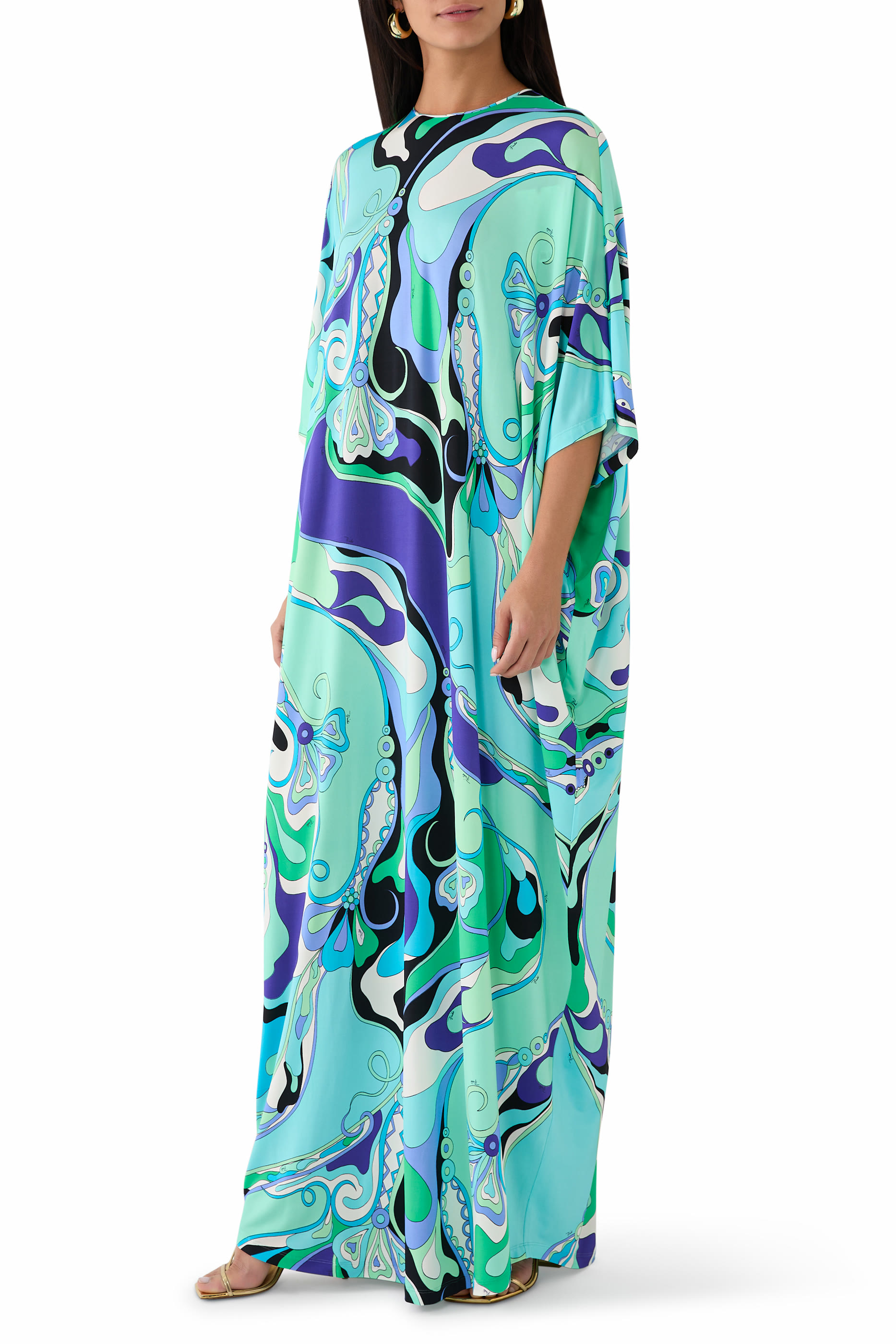 Printed Jersey Kaftan